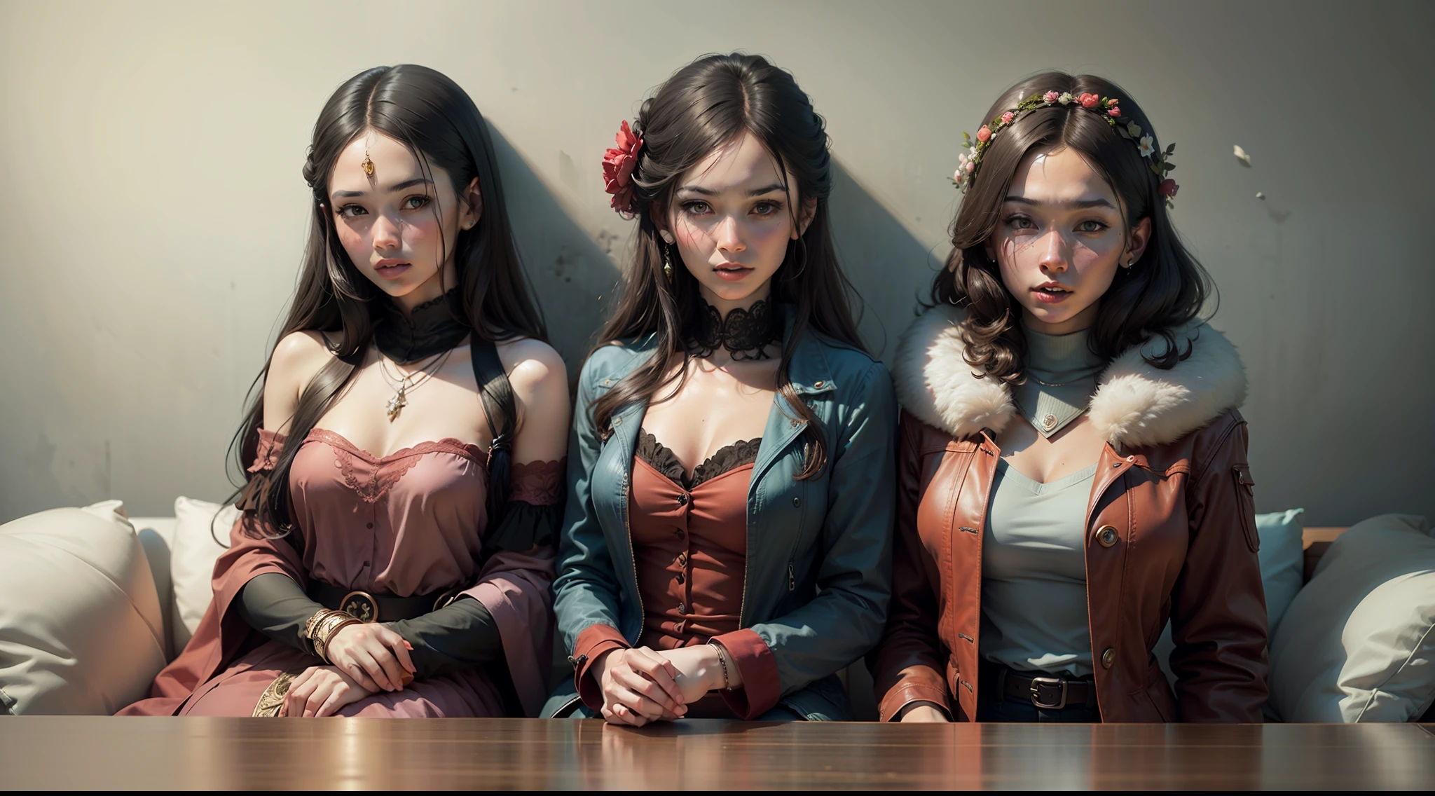 three women