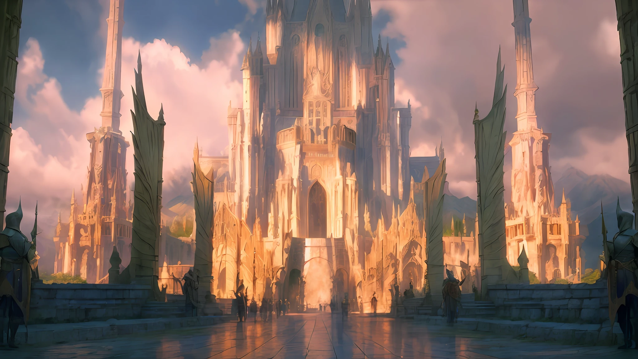 Elven World, Lord of the Rings, Middle Ages, Landscape, UHD, masterpiece, ccurate, super detail, best quality, high quality, high details, 4K