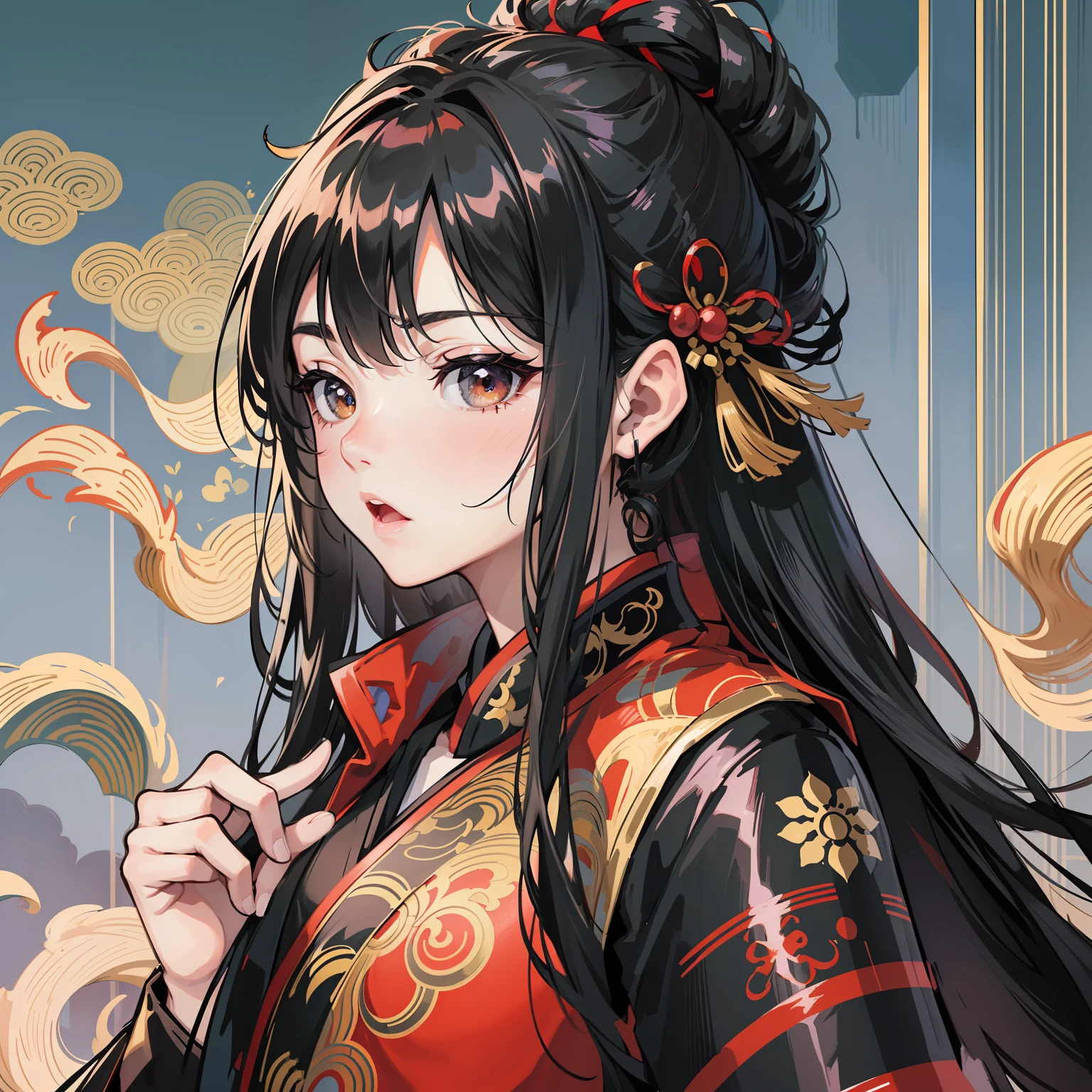 Please make Japan Taisho era girls the main、The quality is the highest and the most detailed、In an anime style、Seriousness 100%、Technical Capabilities 100%serve、Cute, Delicate, graceful and elegant、