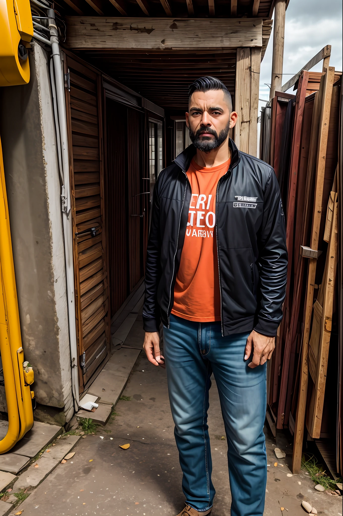 obra-prima, melhor qualidade, corpo inteiro, 1man longo cabelo negro, gargantilha preta, gravata preta, cabelo negro, jaqueta preta, camouflaged military pants, 鎖骨, tiro de cowboy, piercing na orelha, eyebrows visible through hair, cabelo gradiente, graves, Headbanger, cabelo longo, olhando para o espectador, guitarra, rua, heaven, caveiras, fogo, illustration, (revista: 1.3), (estilo da capa: 1.3), elegante, Homem, vibrante, roupa, posando, frontal, colorido, dynamic, plano de fundo, elementos, confiante, expression, segurando, statement, accessory, majestoso, enrolado, ao redor, tocar, cena, texto, capa, ousado, commanding attention, title, estiloso, Fonte, cativante, manchete, maior, impressionante, moderno, na moda, foco, moda,