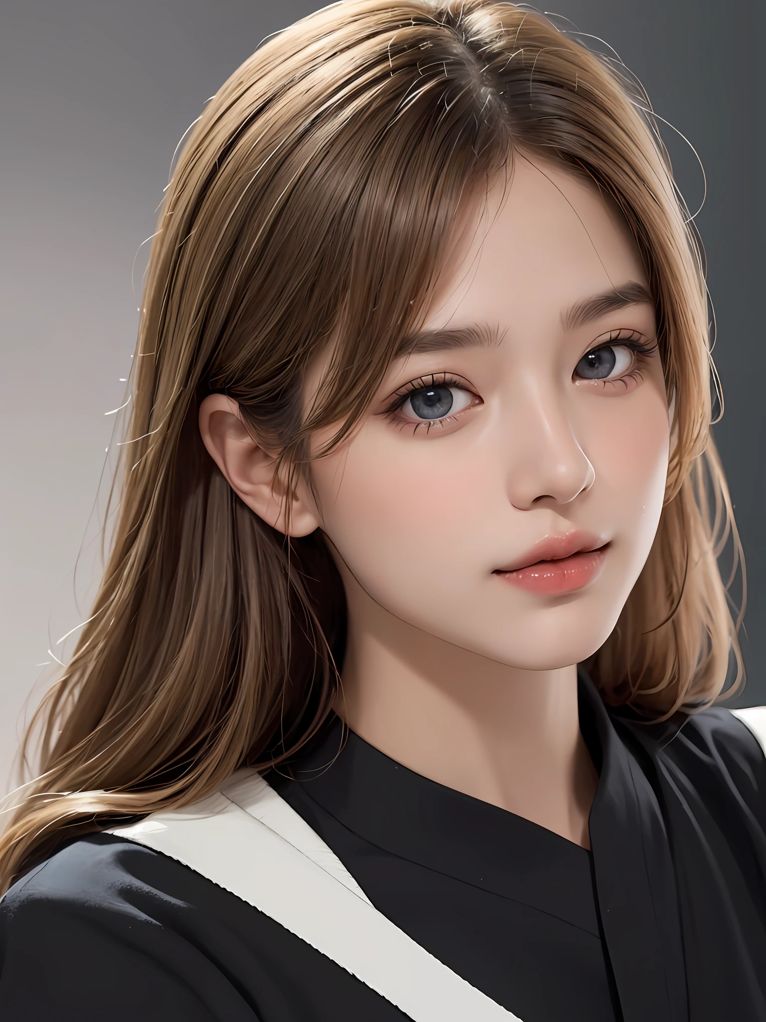 masterpiece, best picture quality, high quality, beautiful girl, Japanese, Japanese school girl, popular Korean makeup, detailed, swollen eyes, detailed eyes, detailed skin, beautiful skin, ultra high resolution, (reality: 1.4), very beautiful, slightly younger face, beautiful skin, slender, (ultra realistic), (illustration), (high resolution), (8K), (highly detailed), (best illustration), (beautifully detailed eyes), (super detailed), (wallpaper), (detailed face), looking at viewer, fine details, detailed face, pureerosfaceace_v1, smiling, looking straight ahead, looking straight ahead, angle from waist up, realistic photo, bright lighting, professional lighting, blonde, long hair, dark abandoned, big red moon, gorgeous red and black dress, mature woman,キスショット・アセロラオリオン・ハートアンダーブレード