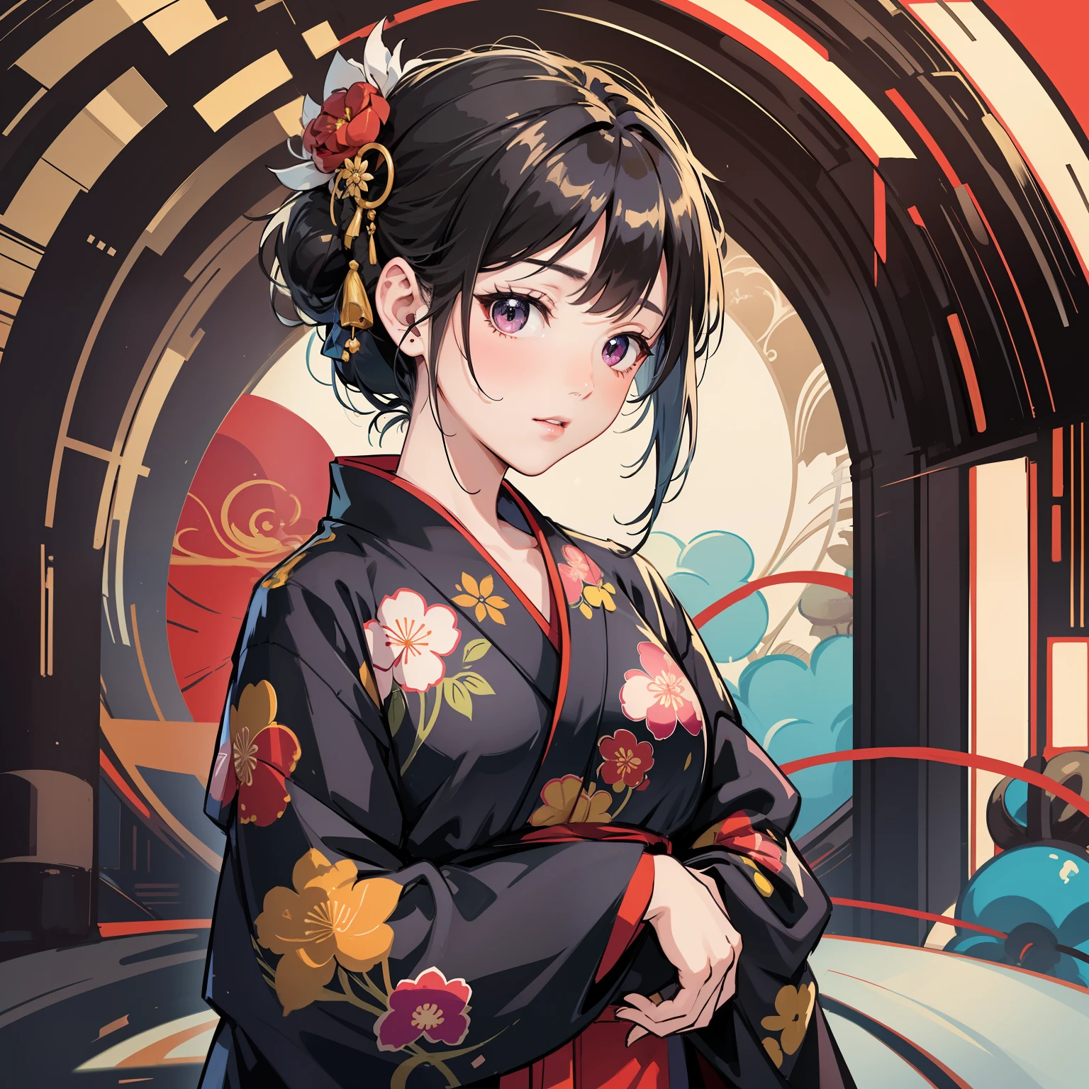 Please make Japan Taisho era girls the main、High quality and detail、In an anime style、Seriousness 100%、Technical Capabilities 100%serve、Cute, delicate and dynamic