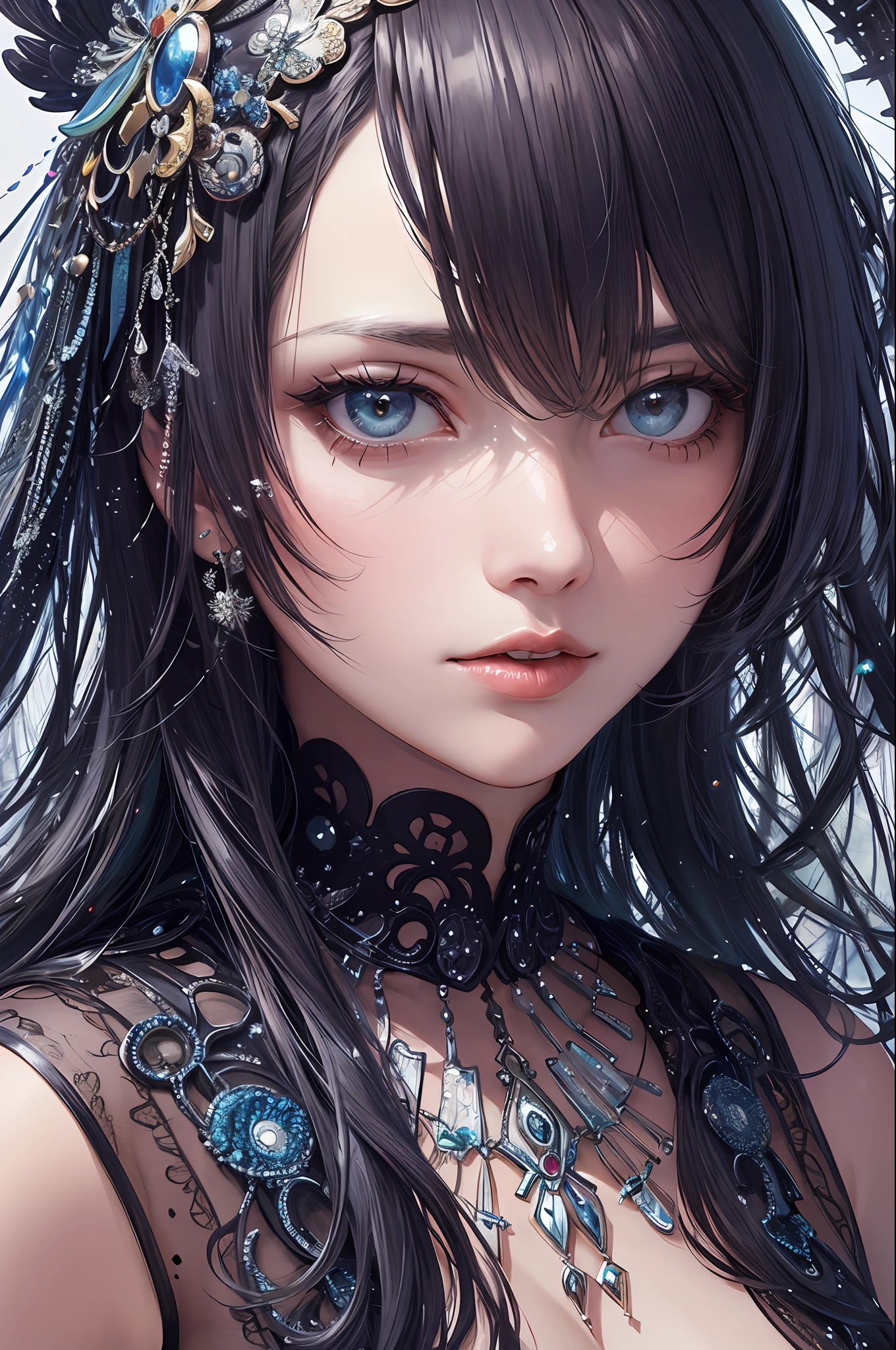 (masterpiece, top quality, best quality, official art, beautiful and aesthetic:1.2), (1girl), extreme detailed,(fractal art:1.3),colorful,highest detailed
