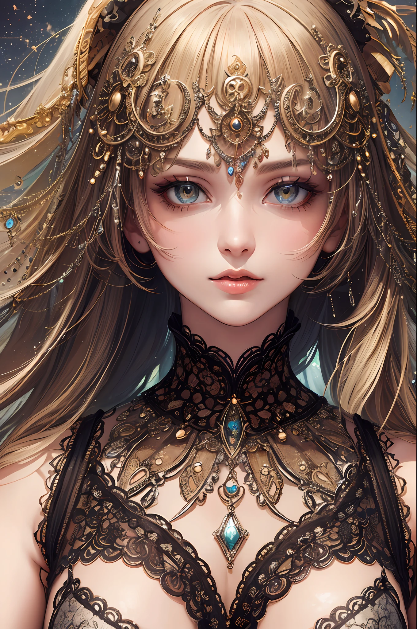 (masterpiece, top quality, best quality, official art, beautiful and aesthetic:1.2), (1girl), extreme detailed,(fractal art:1.3),colorful,highest detailed