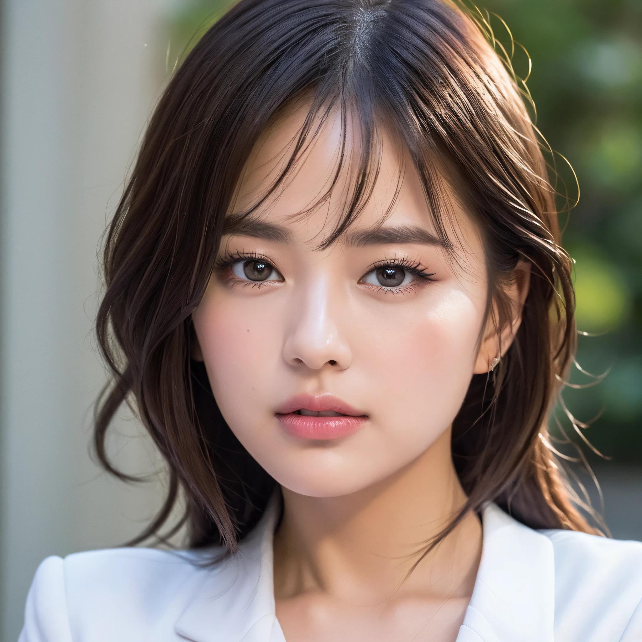 ((beste-Qualit、8K、a masterpiece of:1.3))、foco nítido:1.2、Beautiful woman with perfect body shape:1.4、Random posture、mix4、(8K、Raw photos、beste-Qualit、a masterpiece of:1.2)、(realisitic、photo- realistic:1.37)、One girl、cute-cute、Professional Lighting、Photon mapping、Radio City、Physically-based rendering,, Gradient black hair,, A white-haired, short curly, a handsome, babes, White Ball Suit, top quality photo, A high resolution, 1080p, (Clear face), (Detailed face description), (Detailed hand description）、（a masterpiece of）、（Elaborate CG）、Extreme light and shadow、dishevled hair、Master's work、abundant detail、（Fine facial features）、（top quality photo）、（a masterpiece of）、（Detailed eye）、Look ahead of youeyes、Fine clavicle、Cute little girl s、Pink lips、Wearing a bright white shirt、In the style of a soft color palette Aurora Punk、Her anime illustration of Face、animated gif、Hand-drawn animation、Attractive sketches、Smooth and shiny、Hazy romanticism、Super Flat Style、White background - AR 1:1 - Rainbow 5 - Expressive in style - S 50