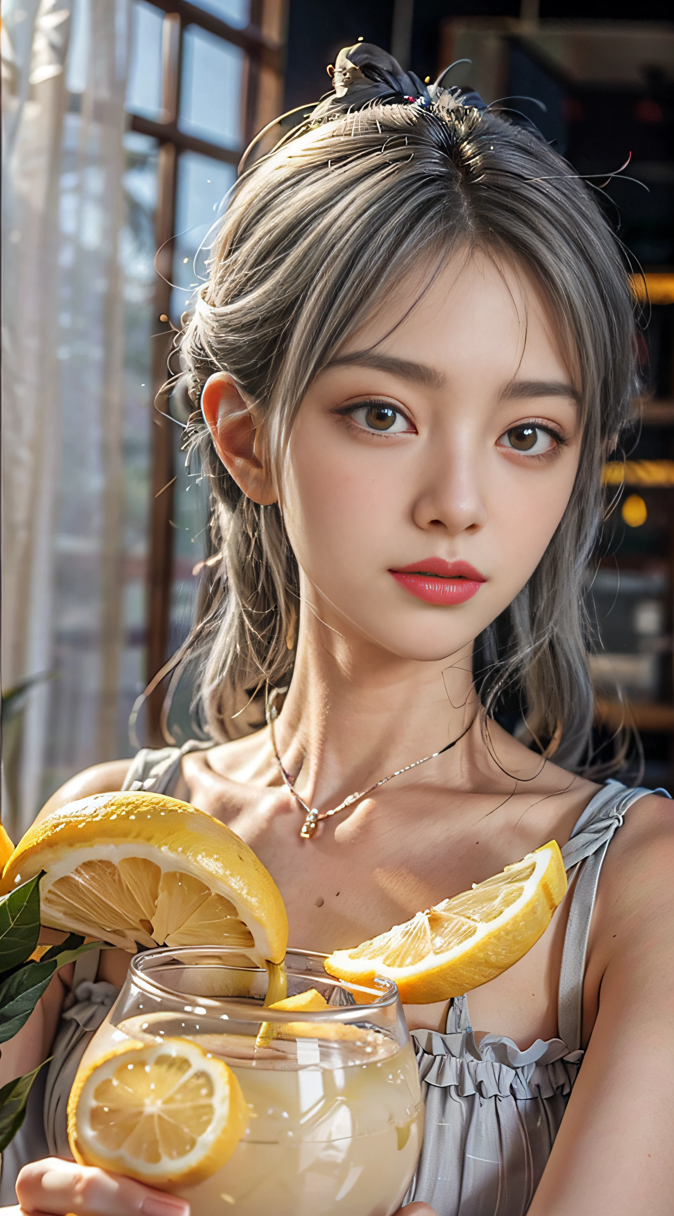 Gray hair,lemon juice