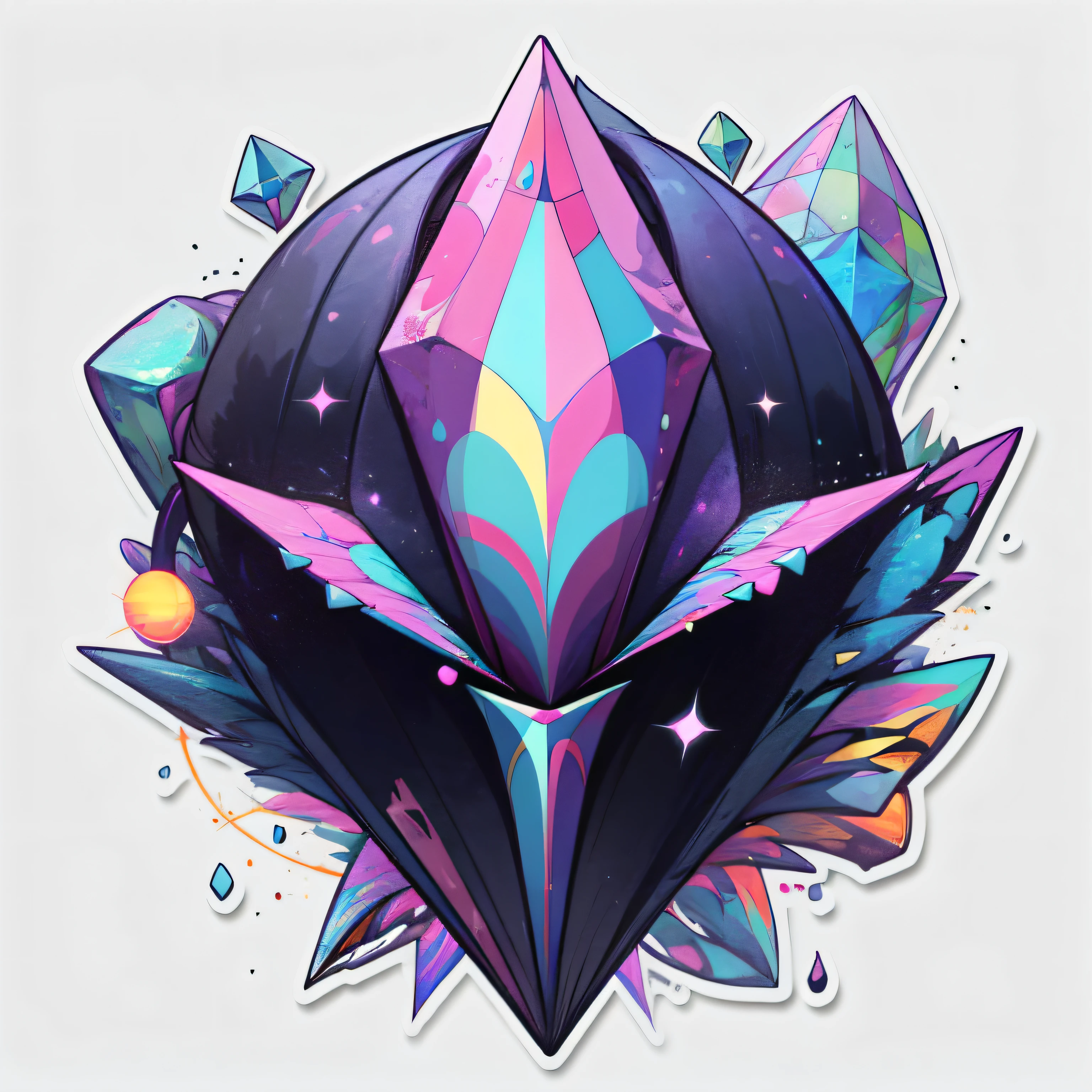 Design a logo for an online store that conveys the idea of balance and energy, energy crystals , using lilac color as the main color and a minimalist design, but memorable without background --auto