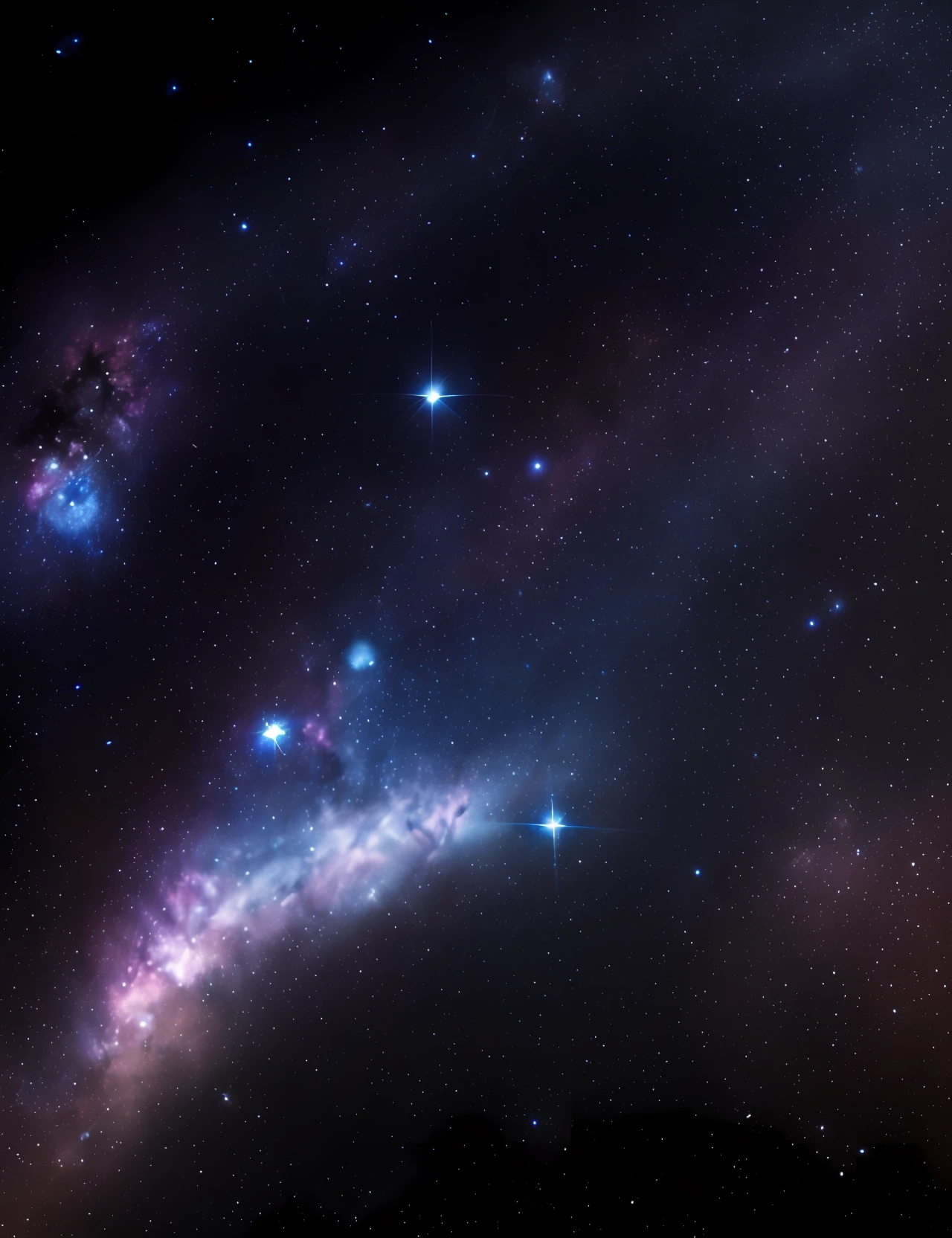 there are two black stars in the sky with a black background, sirius a and sirius b, star flares, nebulas in background, nebulae background, multiple stars visible, collapsing stars, outer space nebula background, stars in background, starfield in background, sirius star system, nebulae. volumetric lighting, interstellar space setting, galaxies in background