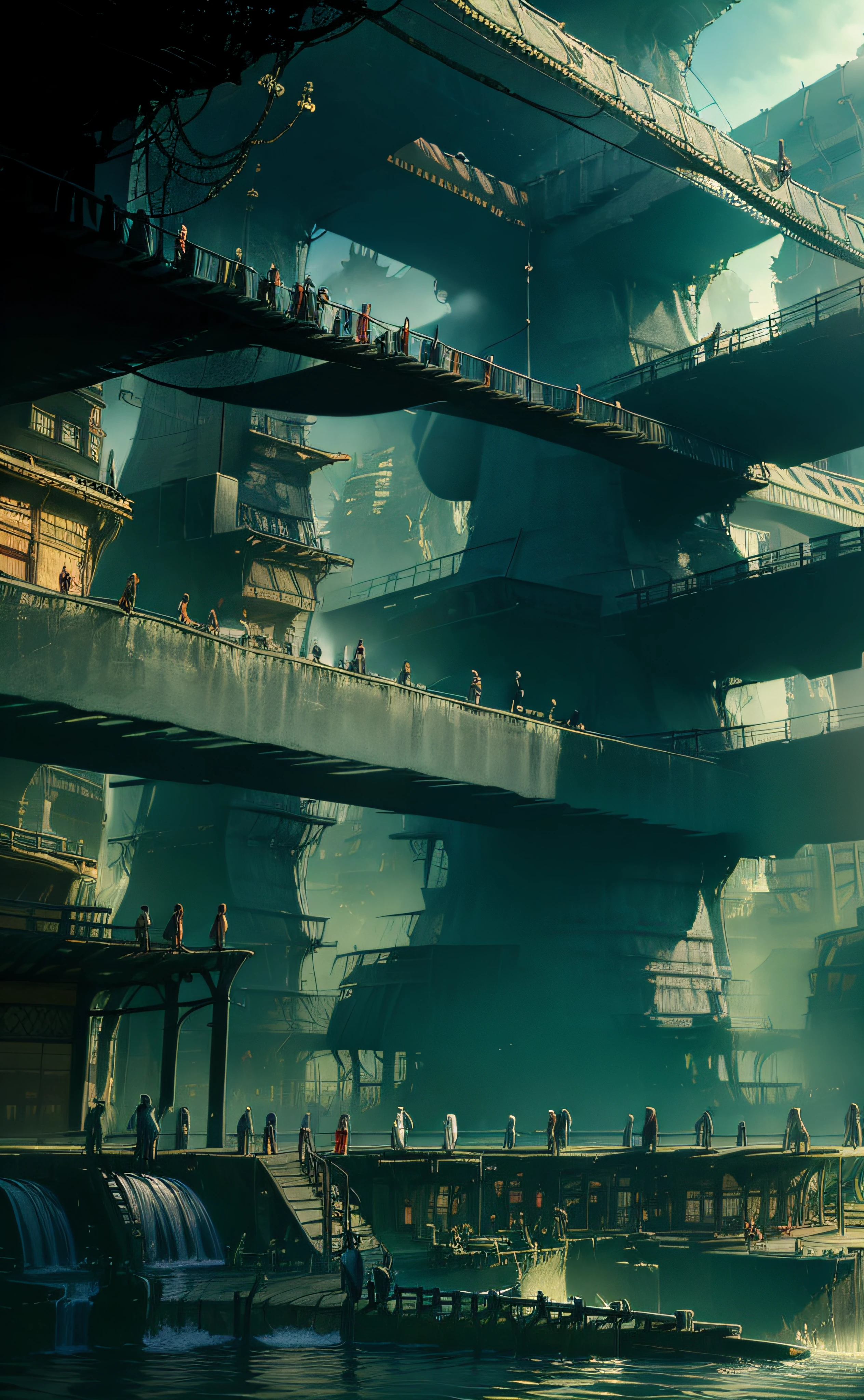 Urban design of Sidmead、chaos、Complex and high-definition、bladerunner、Ridley Scott's visual expression、Futuristic cities、evening