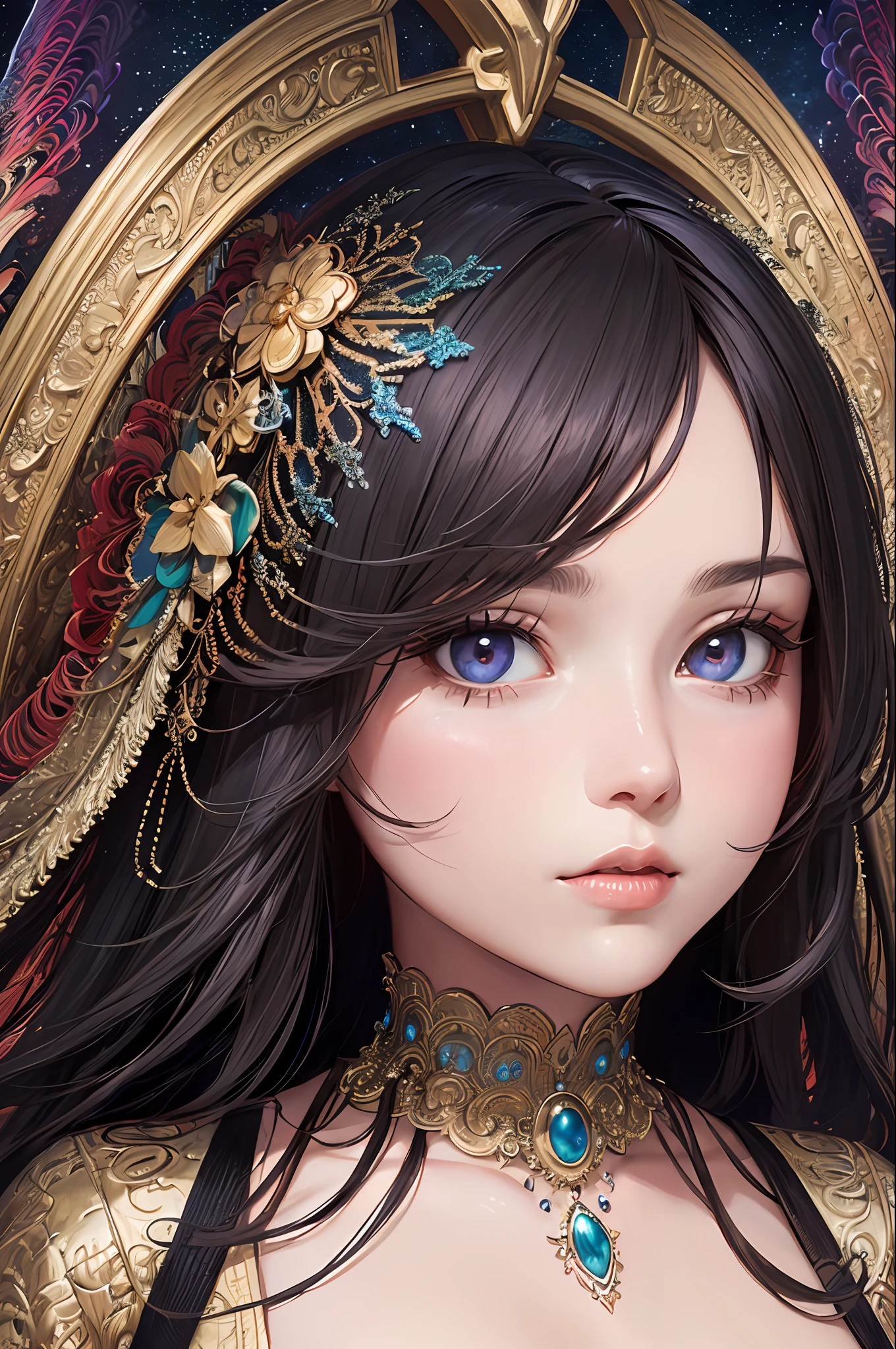 (masterpiece, top quality, best quality, official art, beautiful and aesthetic:1.2), (1girl), extreme detailed,(fractal art:1.3),colorful,highest detailed