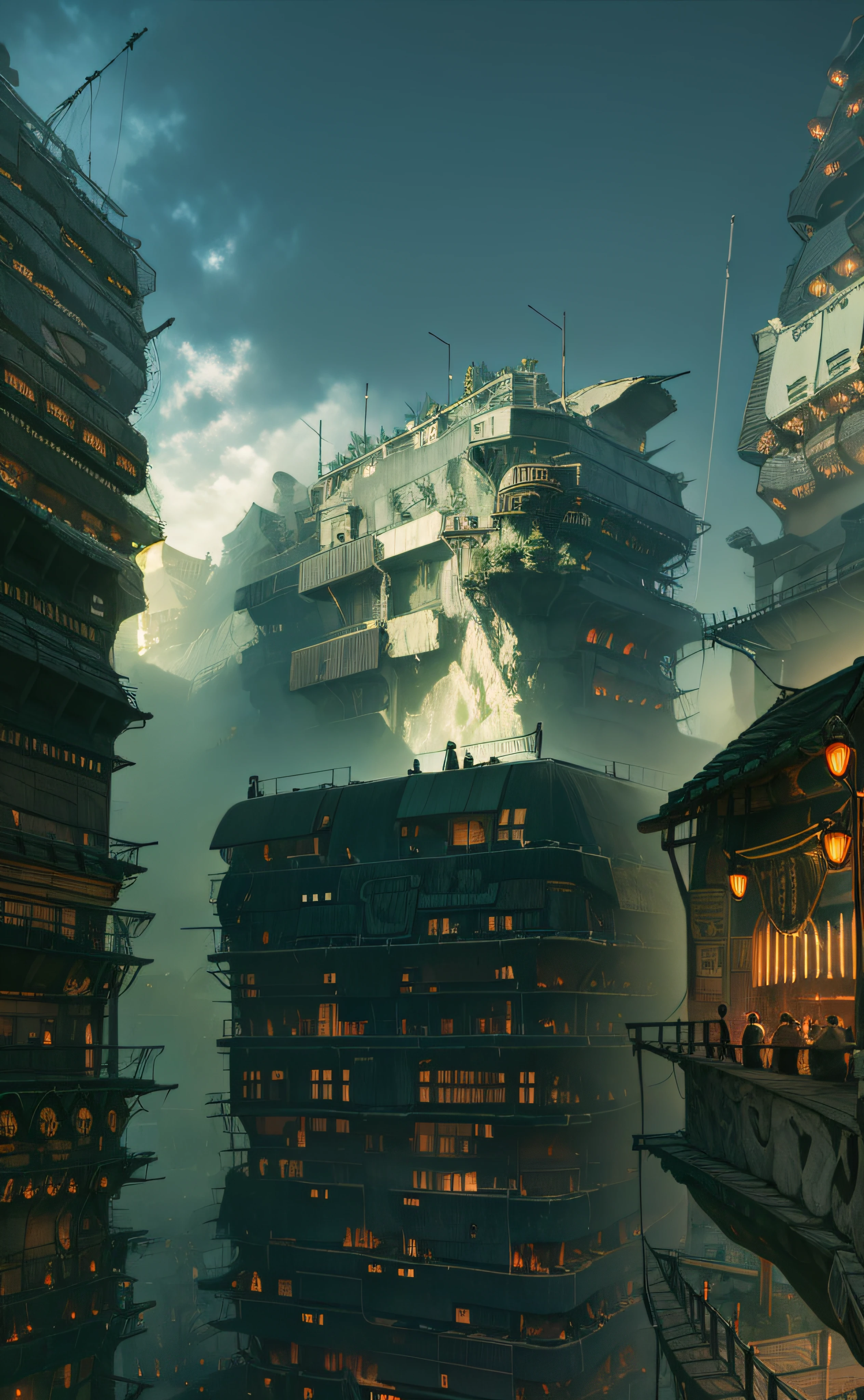 Urban design of Sidmead、chaos、Complex and high-definition、bladerunner、Ridley Scott's visual expression、Futuristic cities、cyberpunked、streetview