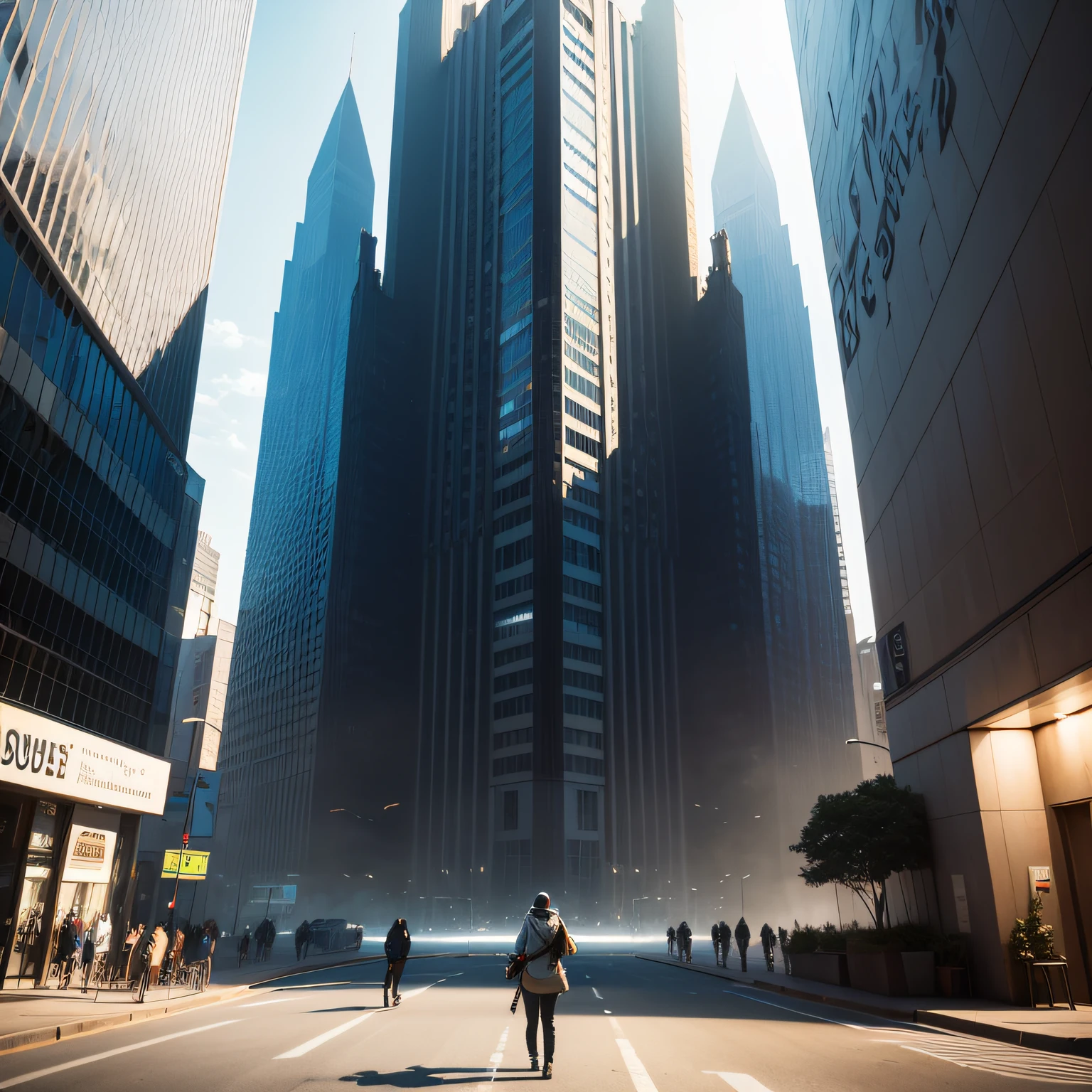 A painting of a futuristic city with towering skyscrapers, filled with bright, modern billboards.
Use cinematography techniques to create a dynamic and engaging composition, with well-chosen camera angles to capture the grandeur of the city.
Busque um estilo fotorrealista, with incredible details that highlight the architecture and elements of the urban landscape.
Add action elements, portraying people in dynamic poses and conveying intense emotion.
Crie um ambiente altamente detalhado, with intricate architectural details and a special attention to the small elements that give life to the city.
Keep the composition centered and balanced, with a smooth feel and sharp focus that highlights every detail.
Use textures in high resolution (4K) To add depth and realism to the painting.
Play with soft cinematic lights, light colors and a mix of exposure to create an HDR effect and give a sense of volumetric lighting.
Crie um ambiente desbotado, with ambient lights and a fantastic location that brings an element of surprise and wonder.
Capture moments of vibrant, realistic action, conveying a sense of movement and energy.
Garanta que a pintura seja vibrante, foto realista, with sharp focus and high resolution (8K) to create an impactful visual experience. --auto