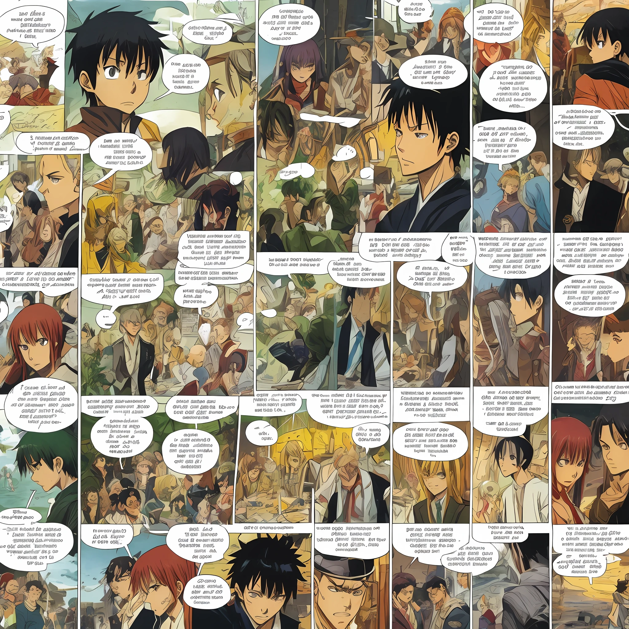 A manga, da verdade sobre Deus, arte de Masashi Kishimoto, chronological order, Speech balloons in Portuguese, Ordinary and legible words, Keep history of previous prompt