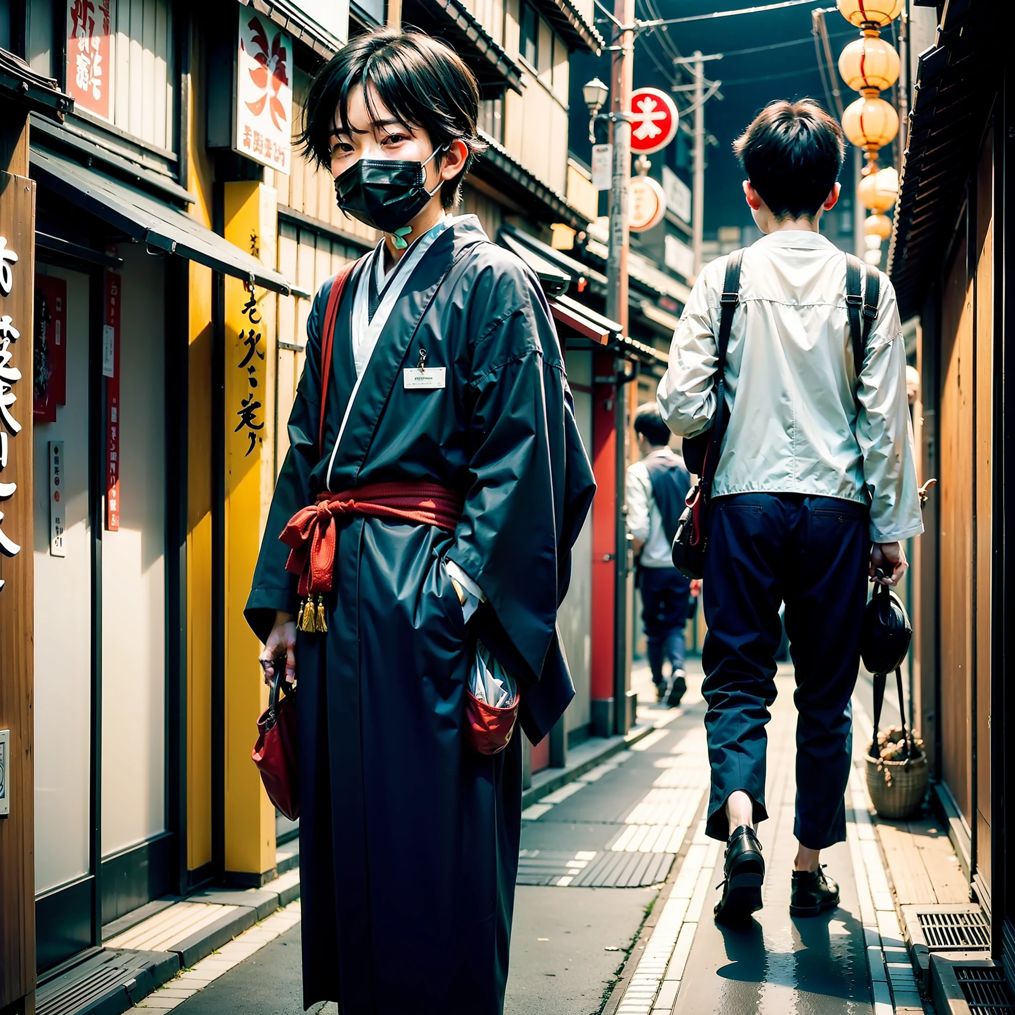 Inspired by the aesthetics of the Ghost of Tsushima video game, aiming to capture the fidelity and realism of the character, taking references from the game’s graphical representations and the artistic work of developers like Jason Connell and Ian Jun Wei Chiew. The lighting is meticulously adjusted to highlight the details of Jin Sakai’s body and armor. Soft lights and subtle shadows are used to create an immersive and realistic atmosphere. The colors remain faithful to the original character design in the game. Warm and earthy tones are used to reflect the historical setting and convey the strength and valor of the samurai. (Composition) The image is presented in a 4K resolution with a 16:9 aspect ratio, allowing for an immersive and detailed viewing of Jin Sakai’s full body. The composition highlights the samurai’s posture and facial expression, emphasizing his presence and determination in battle. The background may depict a game environment, such as a stunning landscape or a battlefield, to contextualize the character and add depth to the scene