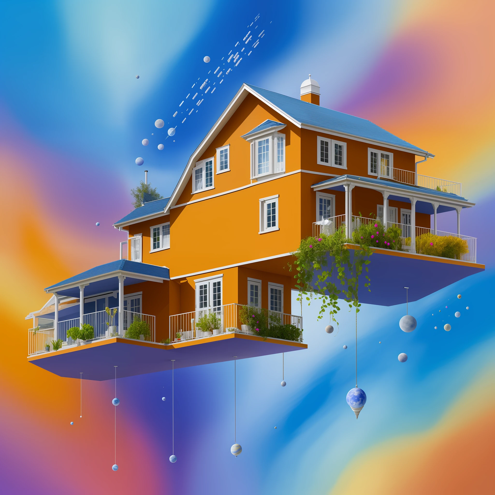 House in abstract space