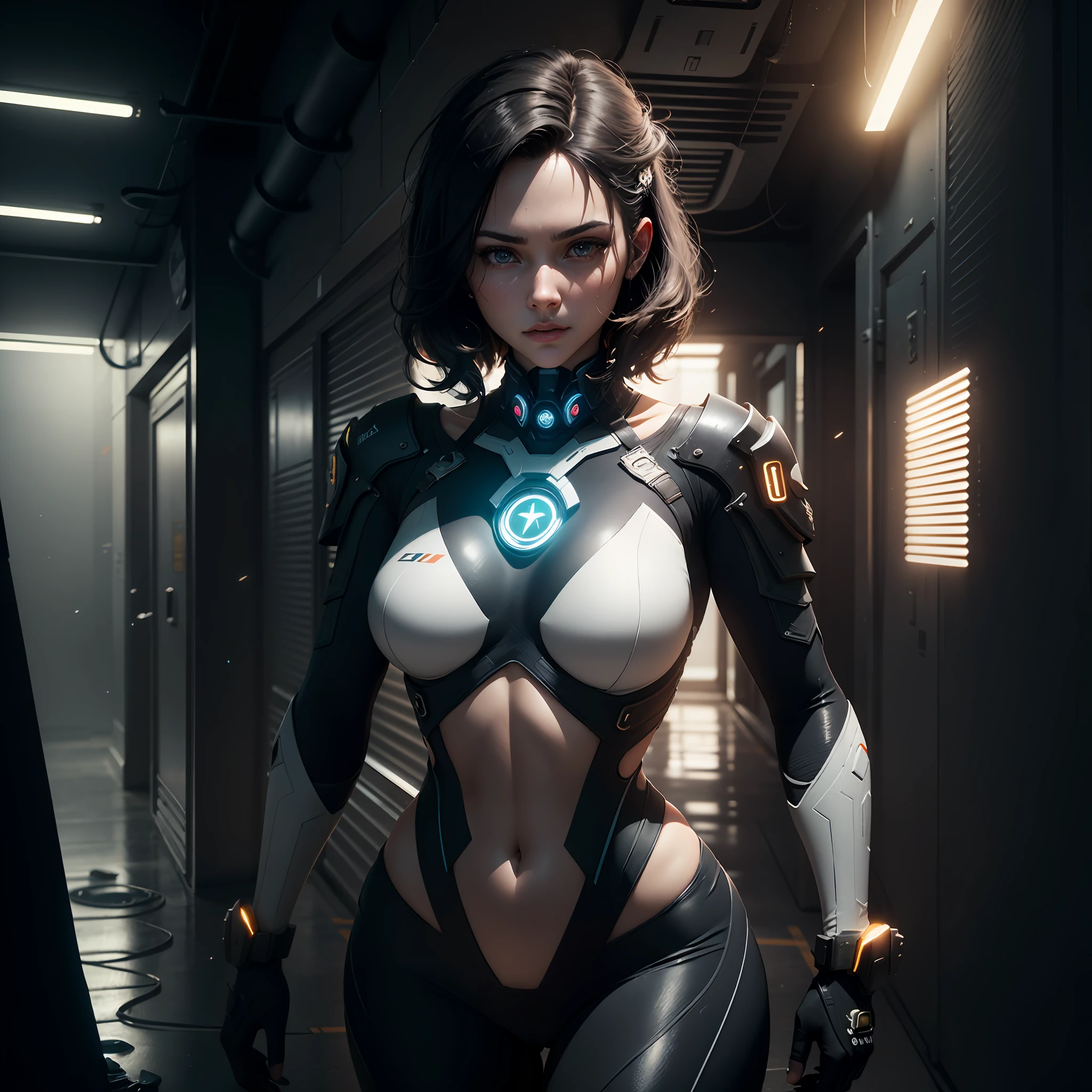 ((Best quality)), ((masterpiece)), (detailed:1.4), 3D, an image of a beautiful cyberpunk female with thick voluminous hair,light particles, pure energy chaos antitech,HDR (High Dynamic Range),Ray Tracing,NVIDIA RTX,Super-Resolution,Unreal 5,Subsurface scattering,PBR Texturing,Post-processing,Anisotropic Filtering,Depth-of-field,Maximum clarity and sharpness,Multi-layered textures,Albedo and Specular maps,Surface shading,Accurate simulation of light-material interaction,Perfect proportions,Octane Render,Two-tone lighting,Wide aperture,Low ISO,White balance,Rule of thirds,8K RAW --auto
