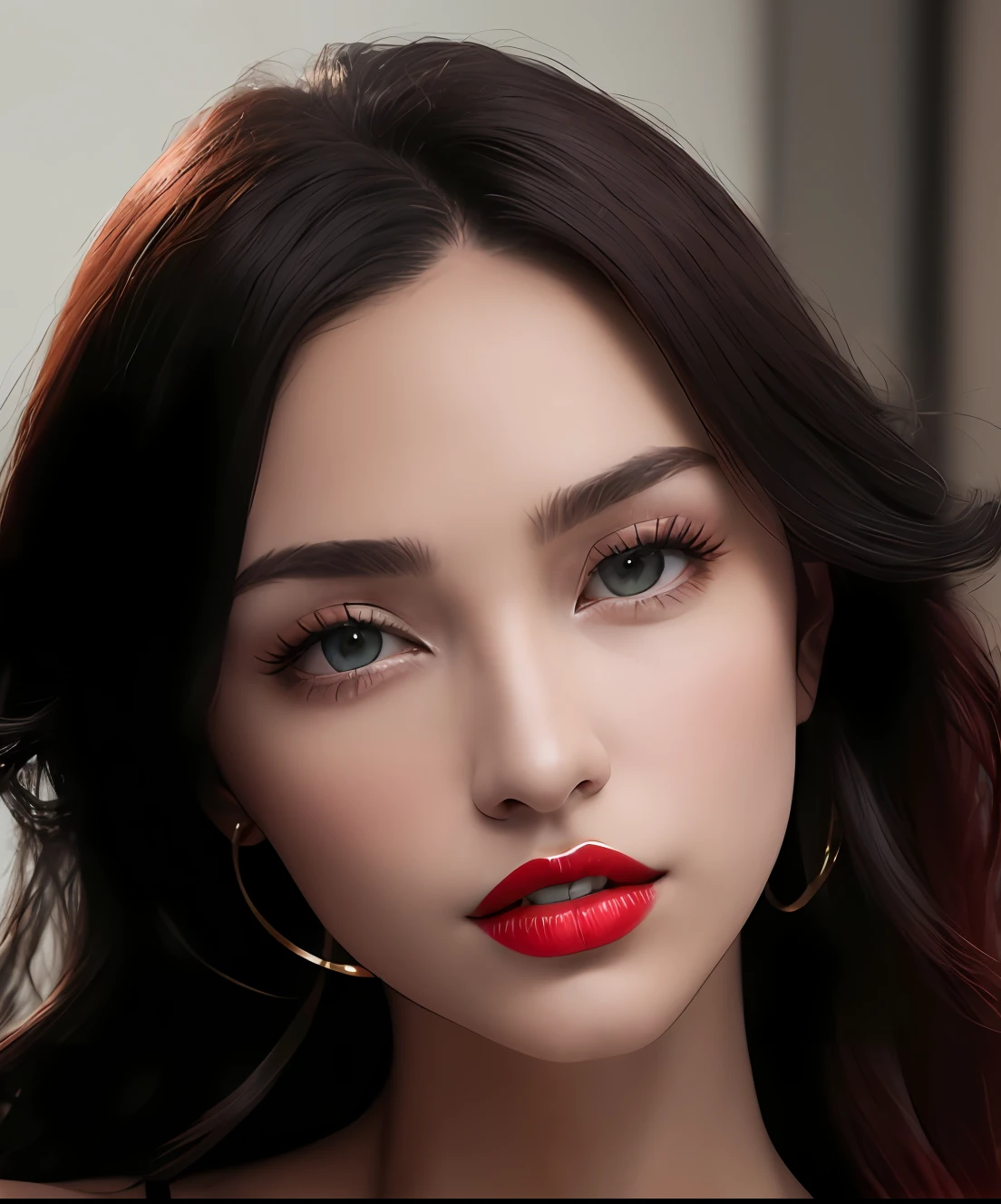 (Smooth skin:(big breast beauty+Teen girls+animel+CG:1.2:1.3:1.05:1.05),Long hair:(Mainly red+Secondary gold),eyes with brightness,Bright lip color,Dress simply, and be radiant)