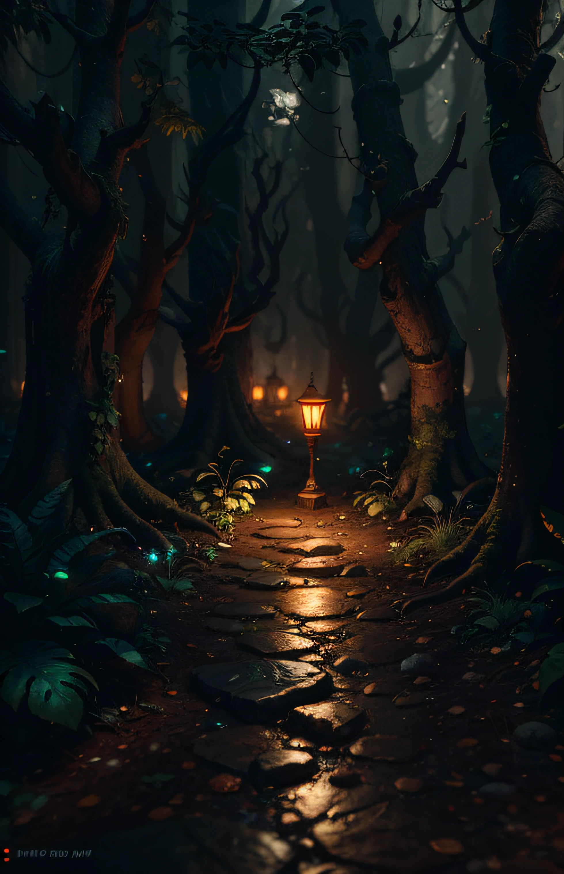Masterpiece, superlative, (very detailed CG unified 8k wallpaper), dynamic lighting, (charming dark night elf forest), dim forest, meadow, bathed in dark and ethereal light, highlighting every intricate detail, adding fantastic texture to the scene, mysterious era, fantastic details, rainy weather, mysterious, warm and friendly atmosphere, atmospheric dust, underground scattering, ray tracing, depth of field, bokeh, vivid colors, cinematic hard lighting, realistic shadows, beautiful luminous details, Film, octane rendering, ray tracing, concept art, reality, Unreal Engine 5