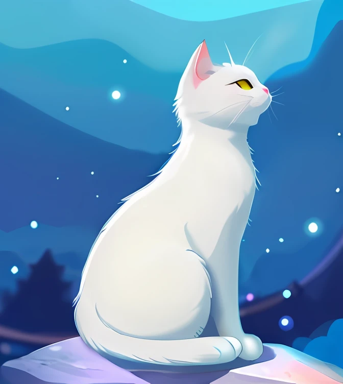(best quailty:1.33),(masterpiece:1.42),(Realiy:1.24),(the detail:1.15),Cute white cat,largeeyes,pixar-style,Beautiful 3ds Max rendering,Volumetriclighting,globalillumination,Ray traching,Detailed surrealism,comic strip,there is a white cat sitting on a rock in the middle of a field, anime cat, white cat girl, warrior cats, realistic anime cat, warrior cats fan art, cat furry, cat design, very very beautiful furry art, beautiful anime catgirl, cat cat dreamcats