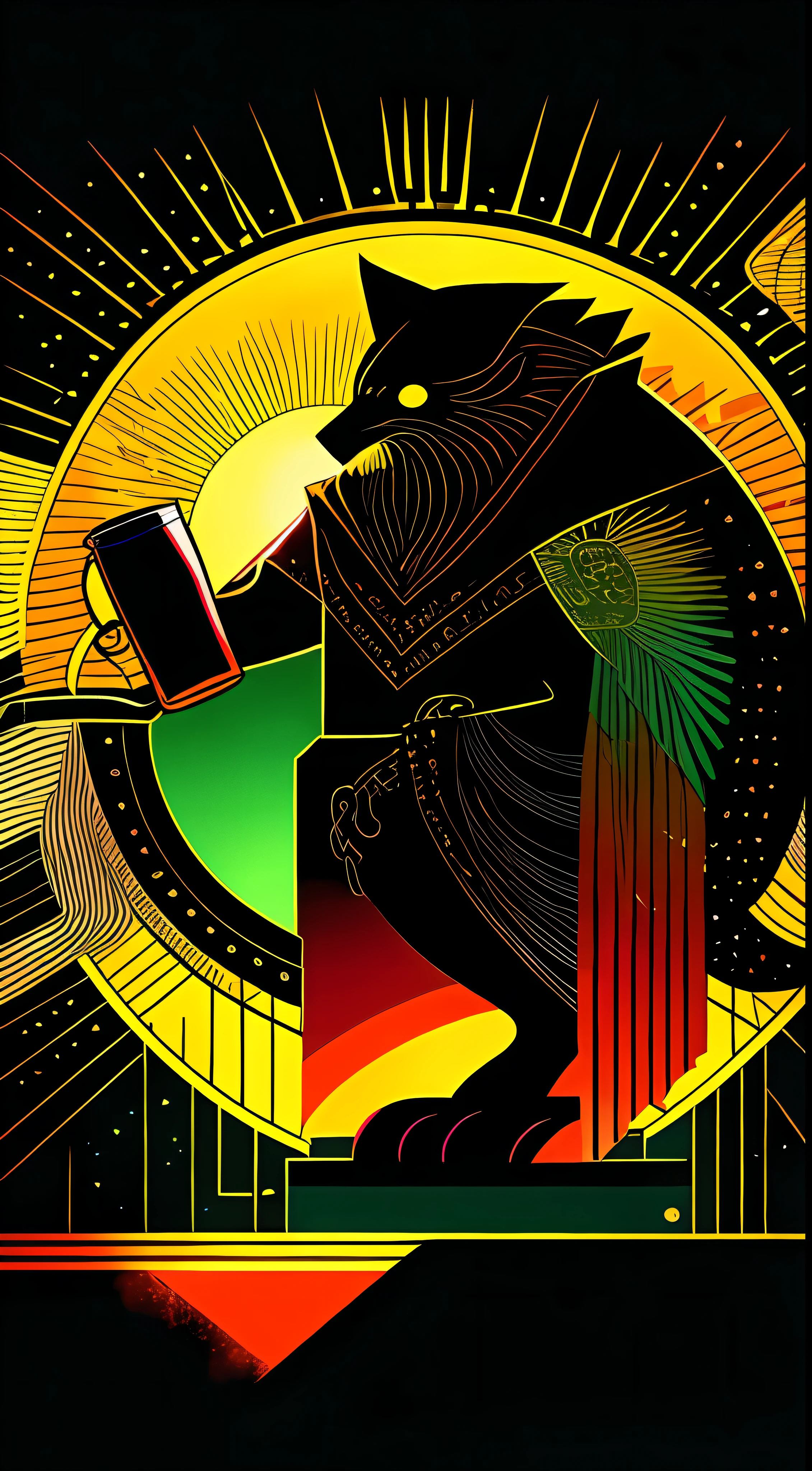 (masterpiece,4K,ultra detali,OriginalPhoto:1.2),illustratio,
(beer mug:1.4),(No characters),
(simplebackground,Fluorescent color and black background:1.4),
(symetry:1.2),
(art-deco:1.4),
(retro-futuristic:1.4),
(Maximalism:1.4),
(Cleanliness:1.4),
(Flat_color:1.4),
(sun beam:1),
CCDDA art style