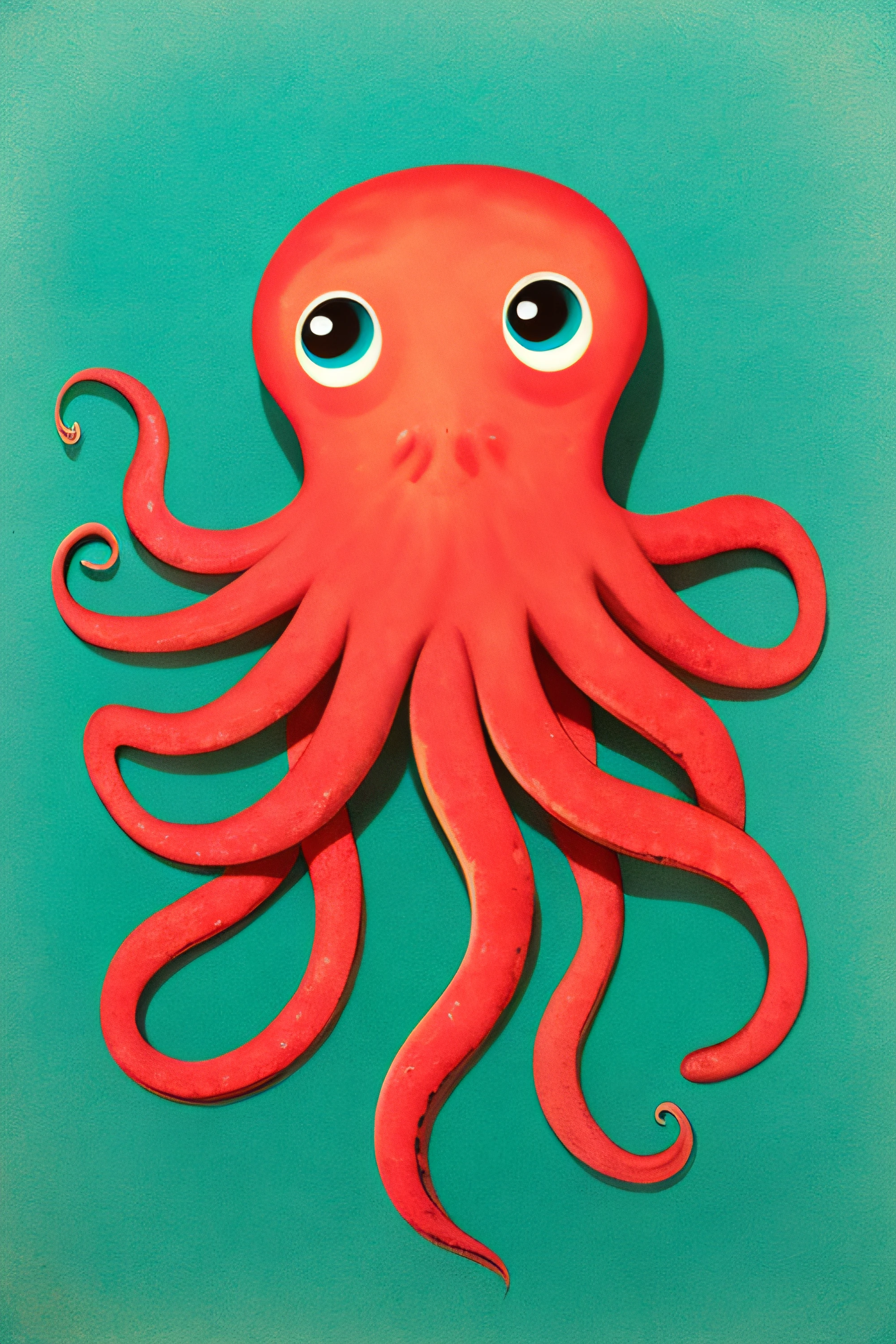an octopus,Vivid colors of,water elemental,Simple design, super high-quality model, Ethereal background, Abstract beauty, explosive volume, oil painted, Heavy strokes, paint drips