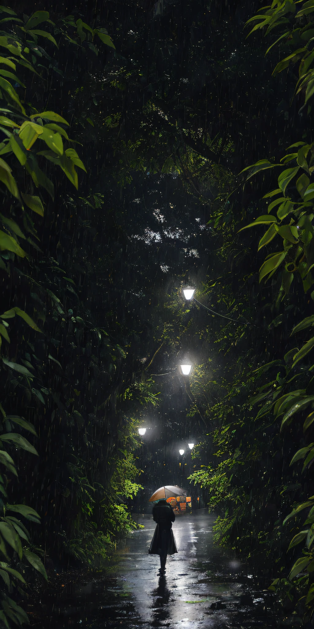 jungles,with intense rainfall,monocrome,vines all around,giant and wet trees,masterpiece,very best quality,high qulity,abundantly detailed的 CG 统一 8k 壁纸,oil painted,award winning photography,Bokeh,depth of fields,hdr,blooms,color difference、真实感、abundantly detailed、Trends on ArtStation、Trends on CGSociety、intricated、High Details、dramatics、Midjourney Art、Volumetriclighting