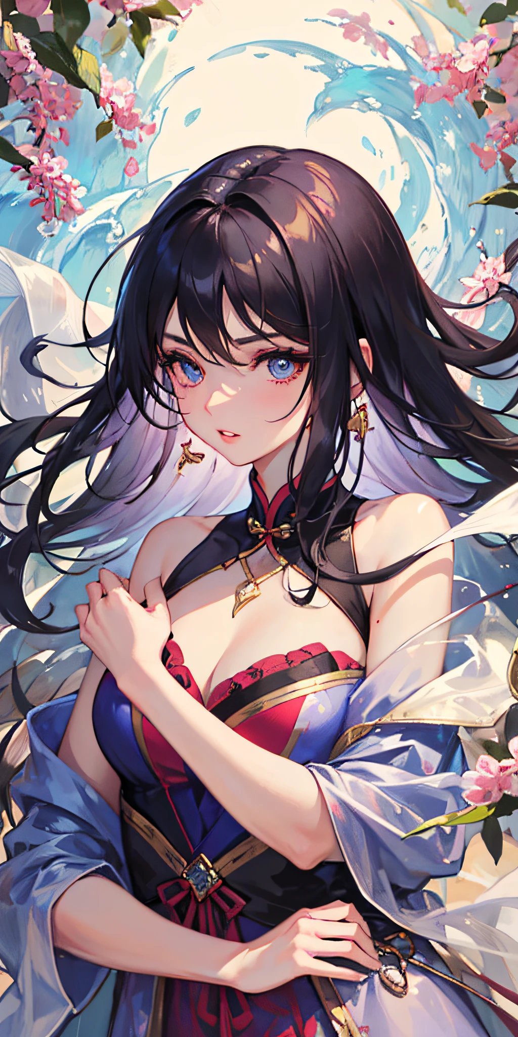 Yun Xian'er has a graceful figure, fair and silky skin, a delicate and moving appearance, her eyebrows are like butterflies, her eyes are like autumn water, the corners of her eyes are ghostly, her long hair is shawl, her skin is fair, her body is petite, her face is gentle and beautiful, her lips are slightly opened, her eyebrows are affectionate, and she exudes a fresh breath. Her nose bridge is straight, her lips are rosy and plump, slightly raised, exuding a confident and intelligent temperament, she is dressed in a lilac dress, slightly permeated with a light and elegant breath; Her hair is flicked on her shoulders, soft and bright like velvet, and her eyes seem to have endless wisdom, looking very heartwarming, masterpiece, the best quality