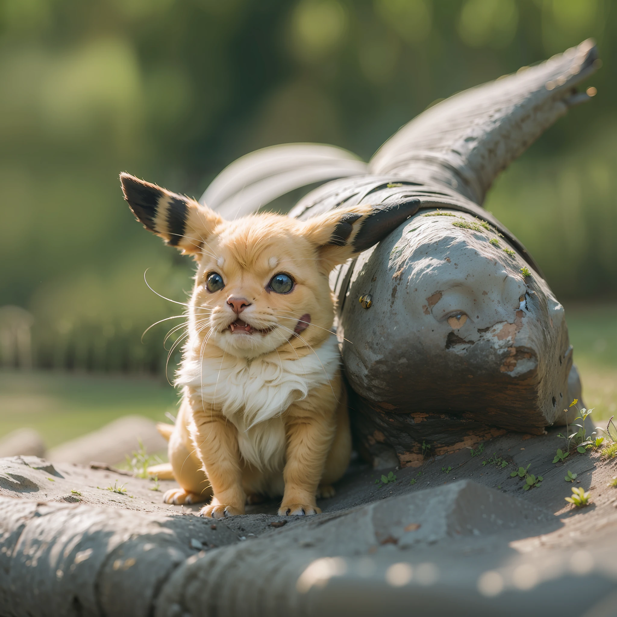 Real Pikachu portrait, blur, hyperreal,nature, depth of field, to8contrast style --auto