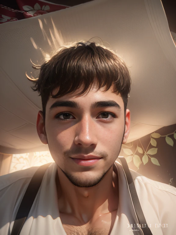parted bangs, light smile, anime, Romanticism,male --auto