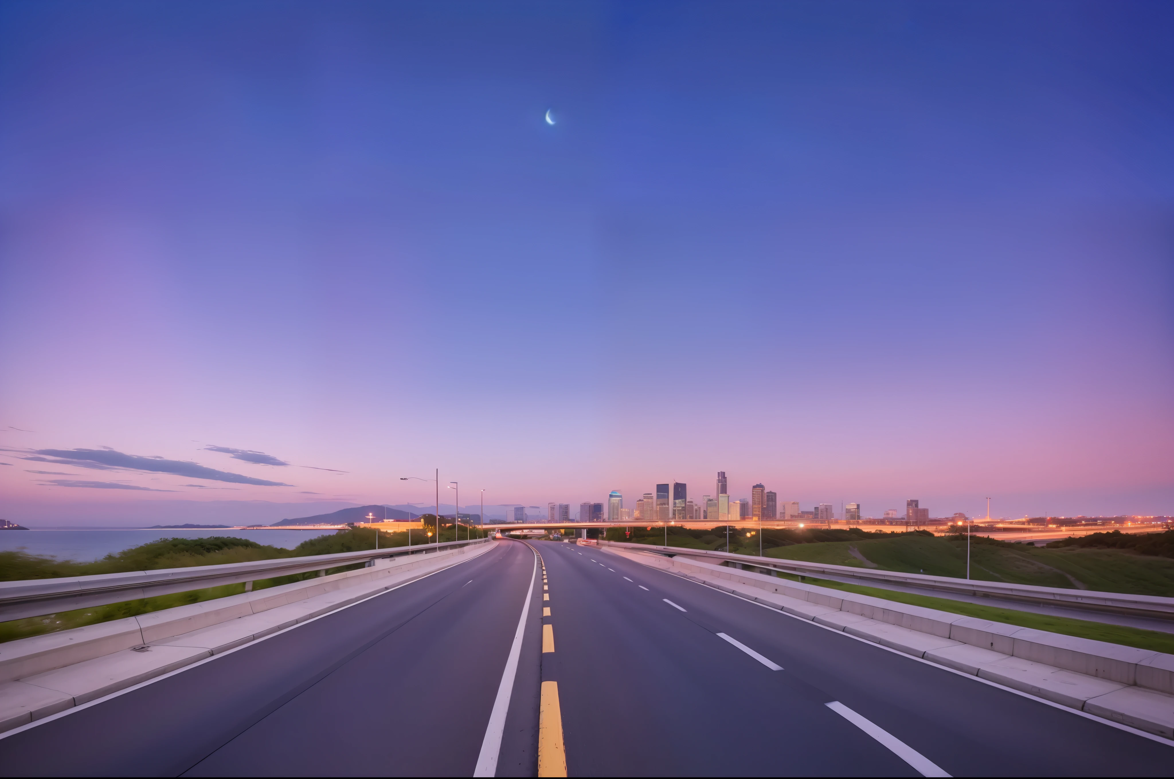Future city scenic highway,A close-up of a highway,Live photos,8K,Kodak,shutter inventory