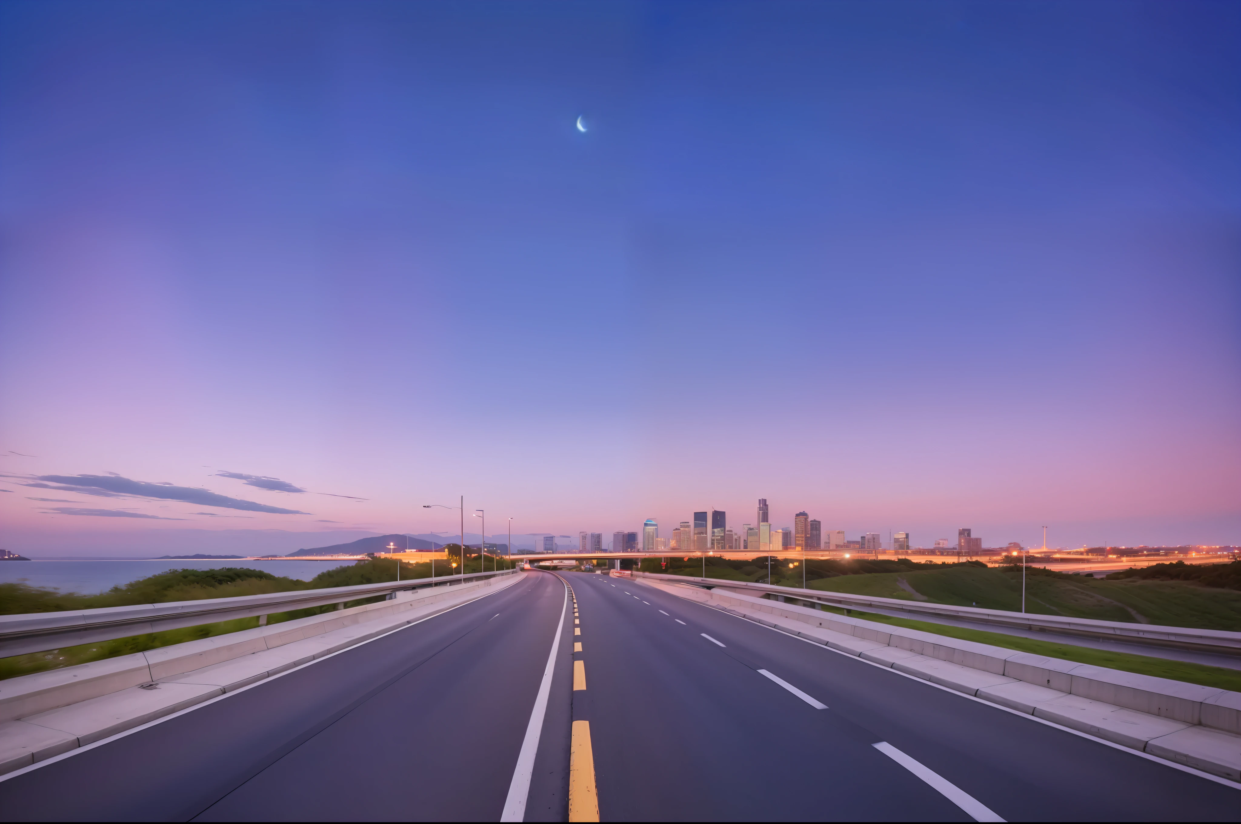 Future city scenic highway,A close-up of a highway,Live photos,8K,Kodak,shutter inventory
