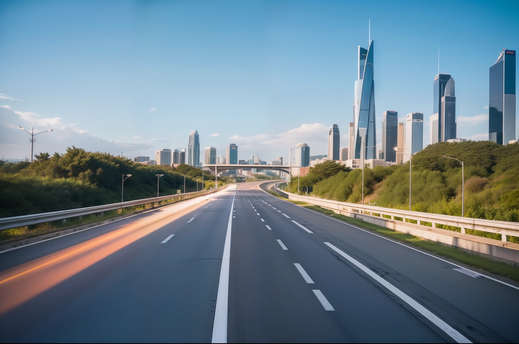 Future city scenic highway,A close-up of a highway,Live photos,8K,Kodak,shutter inventory