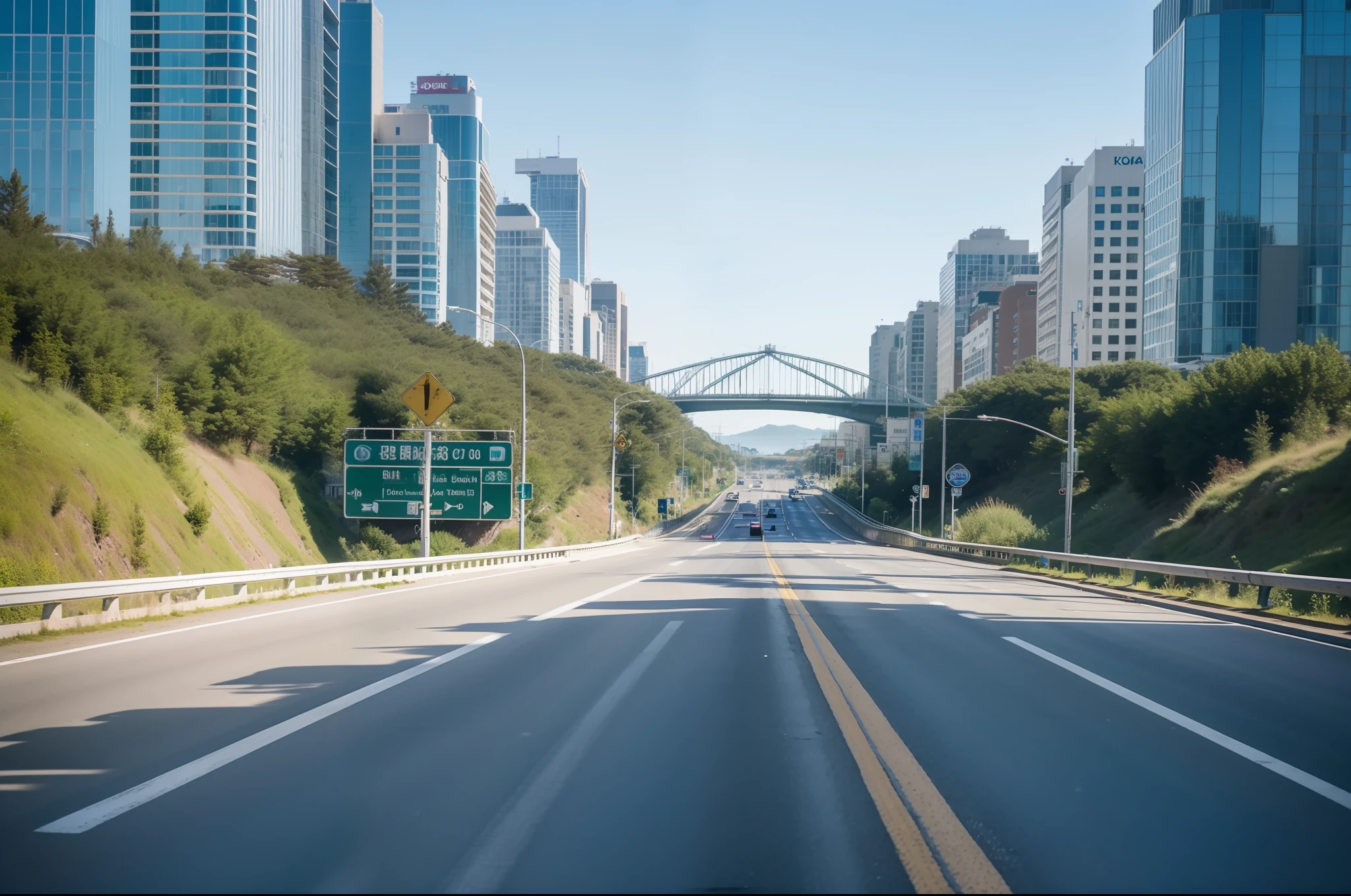 Future city scenic highway,A close-up of a highway,Live photos,8K,Kodak,shutter inventory