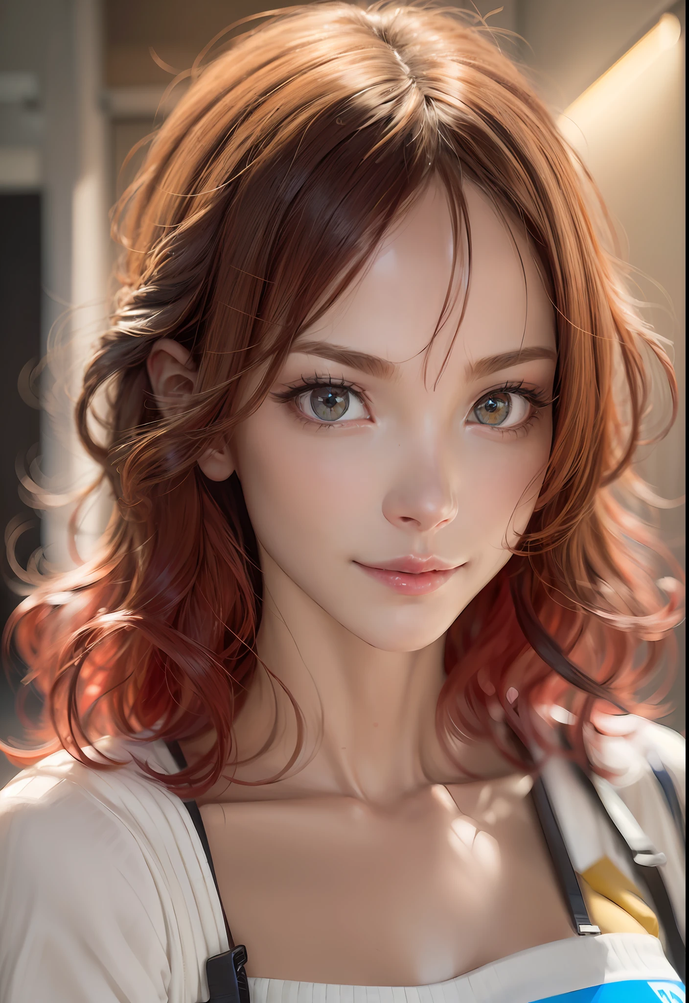 Clip Skip:1,1 girl,olho (((...RAW,FULL HD 8K))), estrela blush, perfect lighting, cabelo ruivo,Olhos vermelhos, side-lighting ,rosto detalhado franja,pele clara , fundo simples ,fundo escuro , lighting and tones,((((obra-Prima)))),