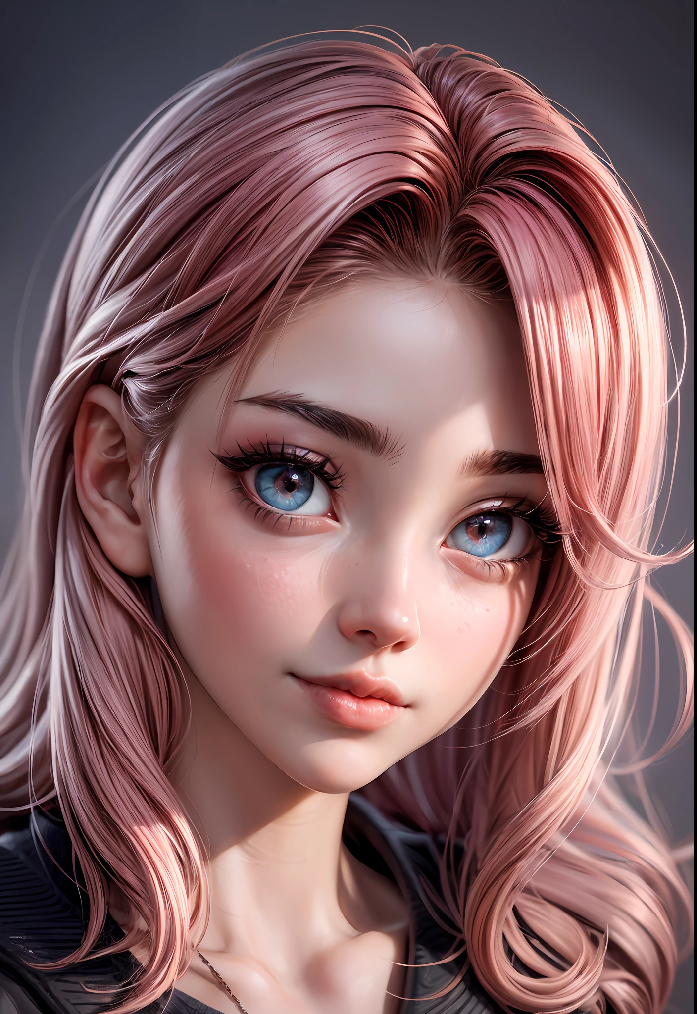 1 girl,olho (((.RAW,FULL HD 8,K))), estrela blush, perfect lighting, cabelo ruivo,Olhos vermelhos, side-lighting ,rosto detalhado franja,pele clara , fundo simples ,fundo escuro , lighting and tones,((((obra-prima)))),