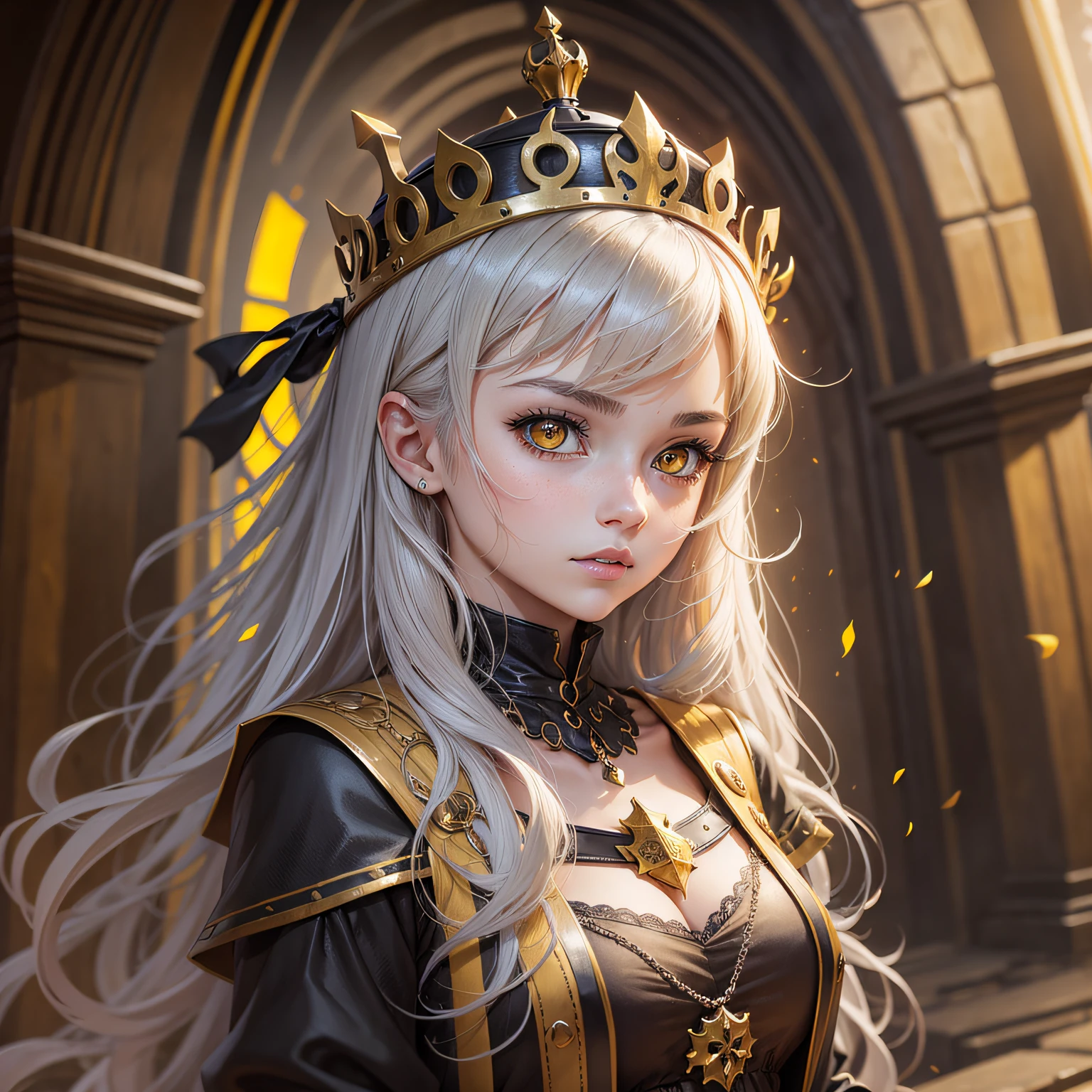 silver hair, long hair, straight hair, hair behind ear, hair between eyes, gradient hair, forehead jewel, mouth veil, kanzashi, dragon horns, crown, gradient eyes, eyebrows behind hair, purple eyes, wide-eyed, eyeball, crystal earrings, light smile, Surrealism, drop shadow, anaglyph, stereogram, tachi-e, pov, atmospheric perspective, 8k, super detail, ccurate, best quality --auto