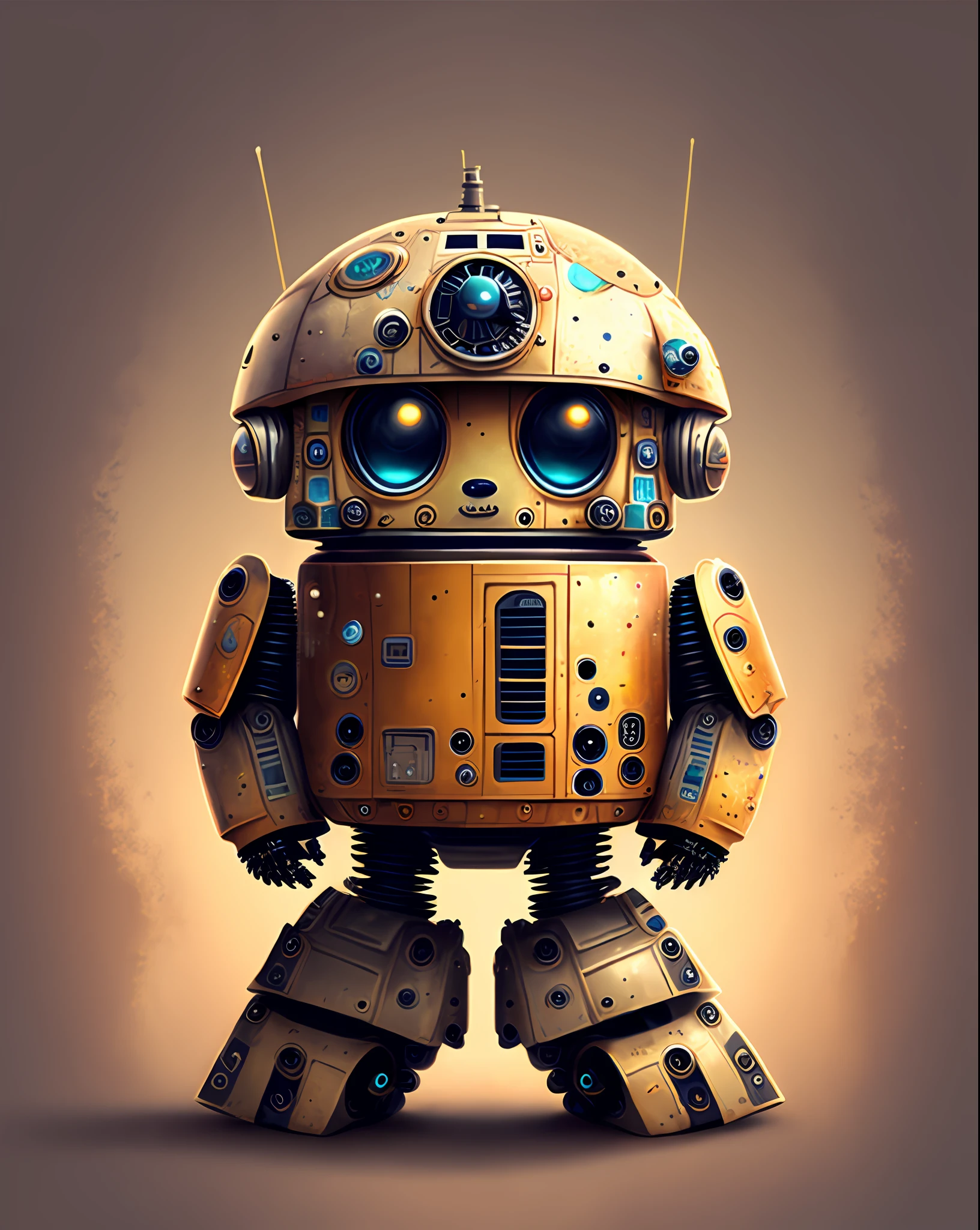 Adorable robot, in star wars style