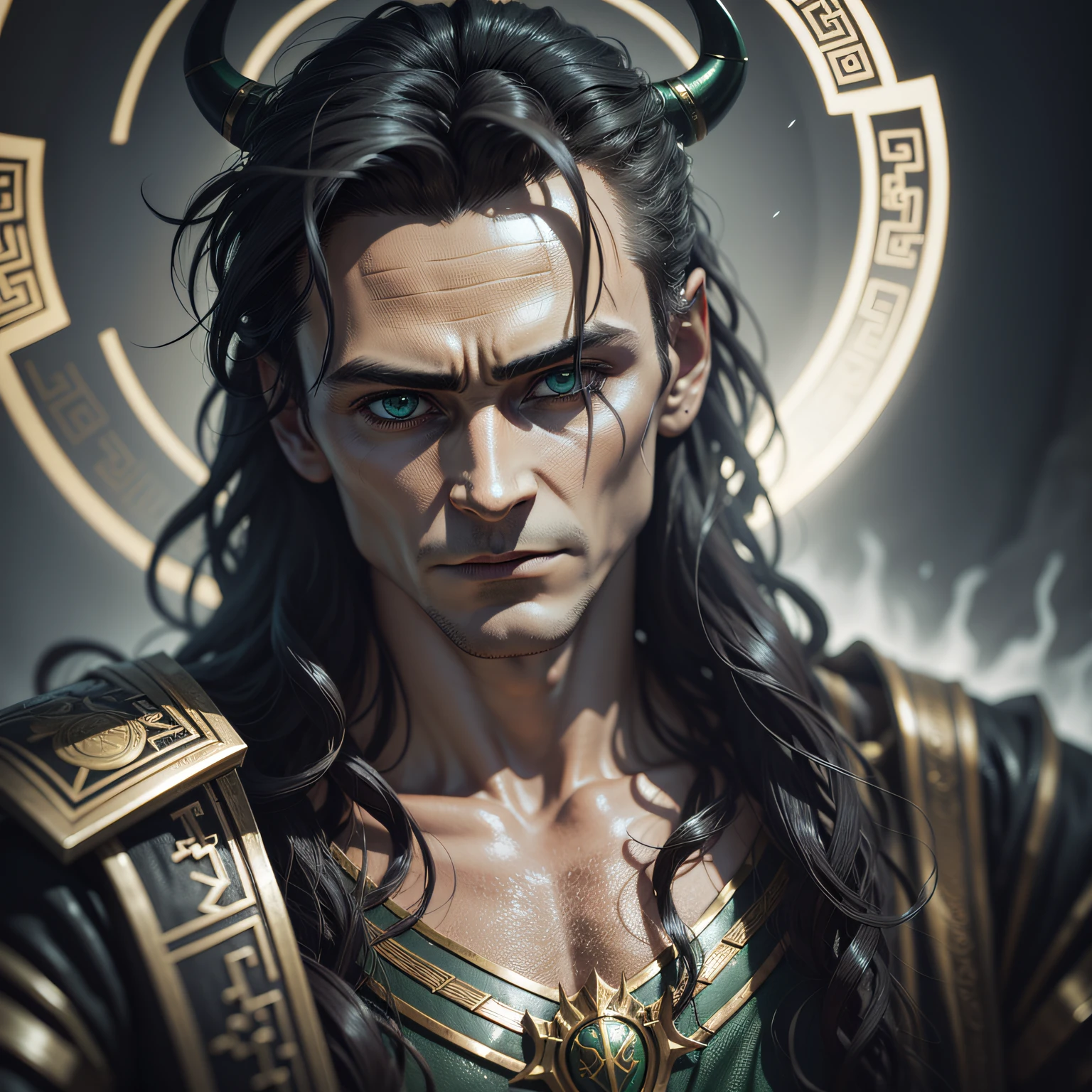 Loki Deus astuto e sorridente, mitologia nordica