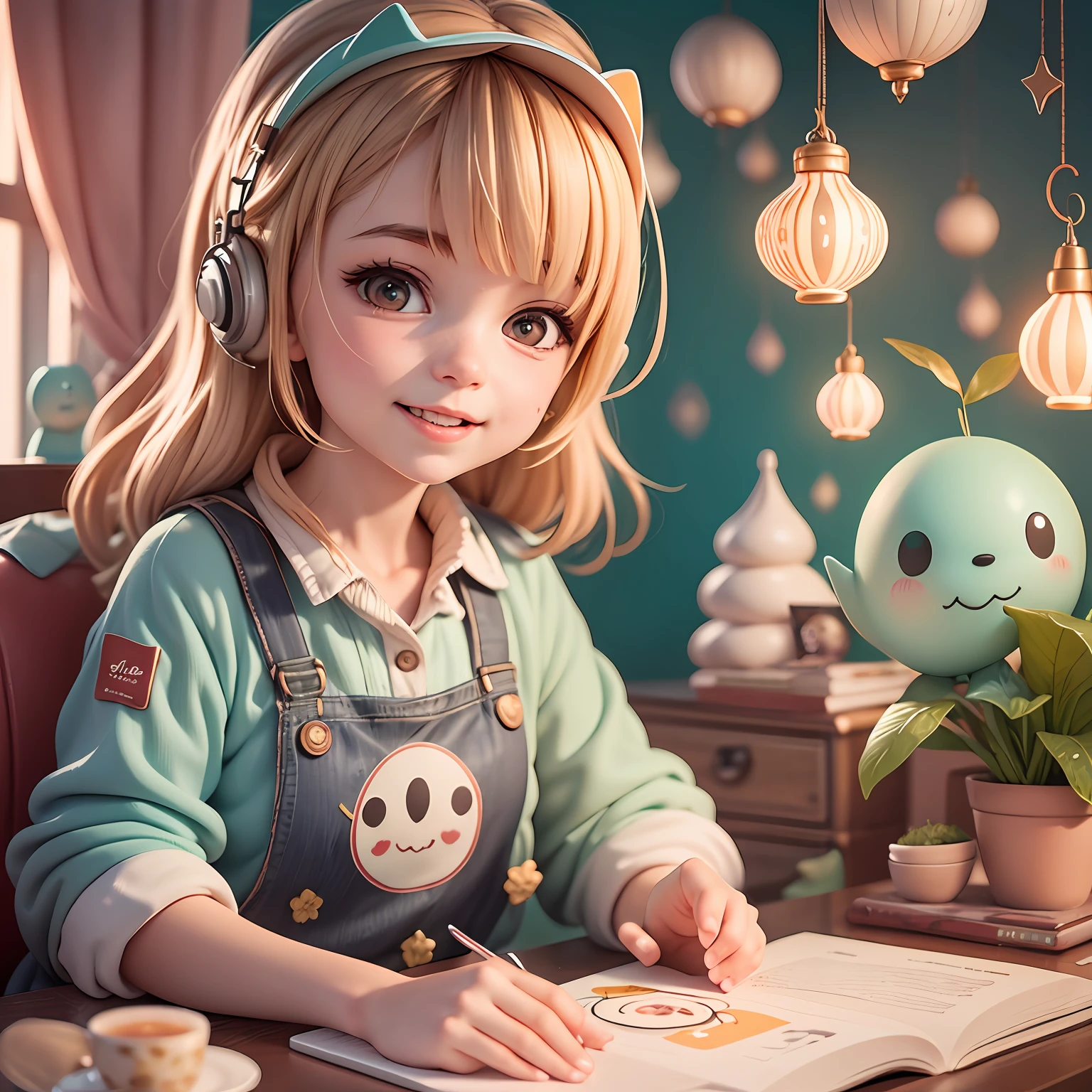 a captivating digital illustration by artist Maya Johnson featuring the YouTube logo in a storybook setting, where the characters from popular videos interact in a magical world; a warm color palette, joyful expressions, soft lighting, and a sense of wonder create an inviting atmosphere that sparks the imagination --auto --s2