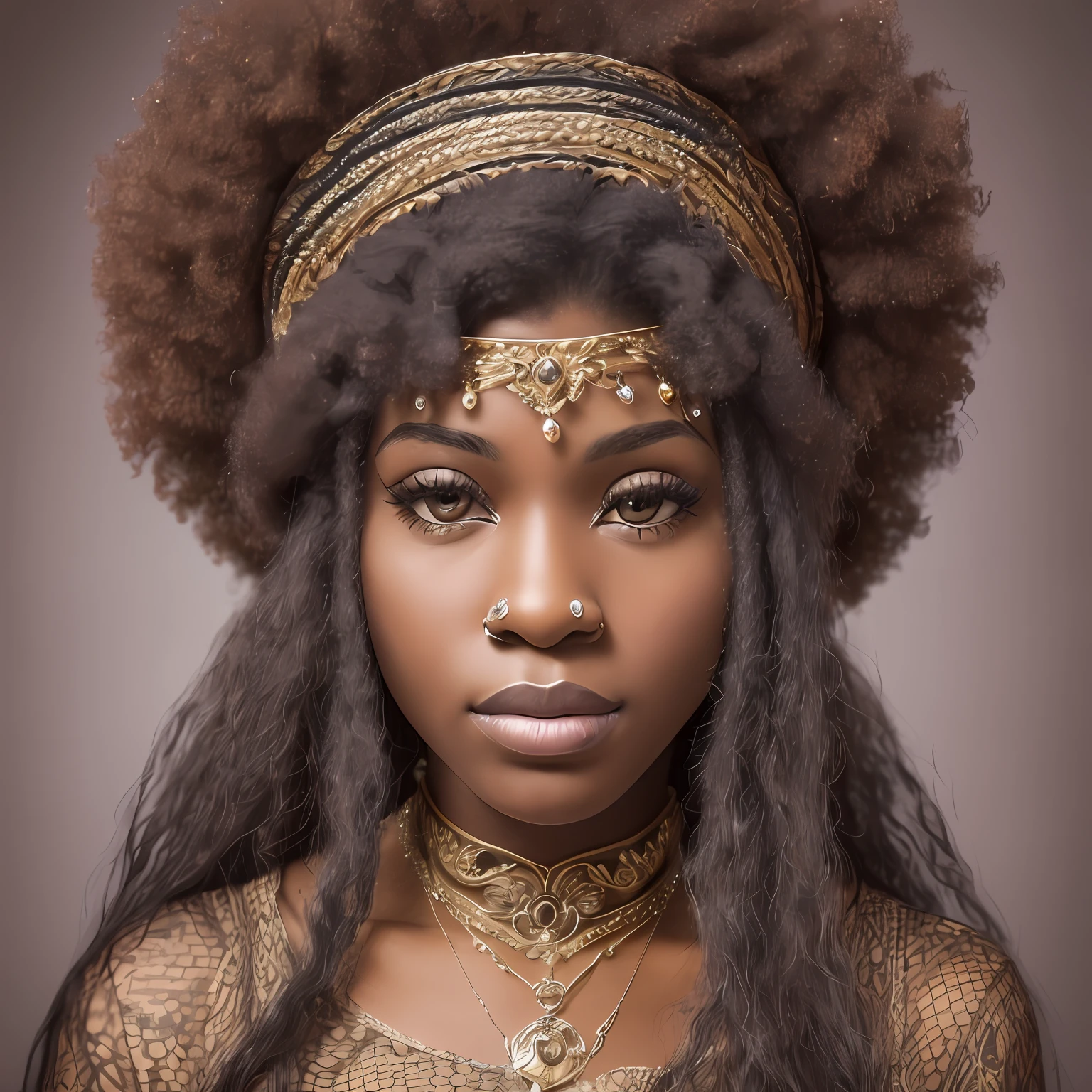 (an extremely detailed black woman face),best quality,portrait,high resolution,centered,(looking at camera),(dark-brown eyes --auto --s2