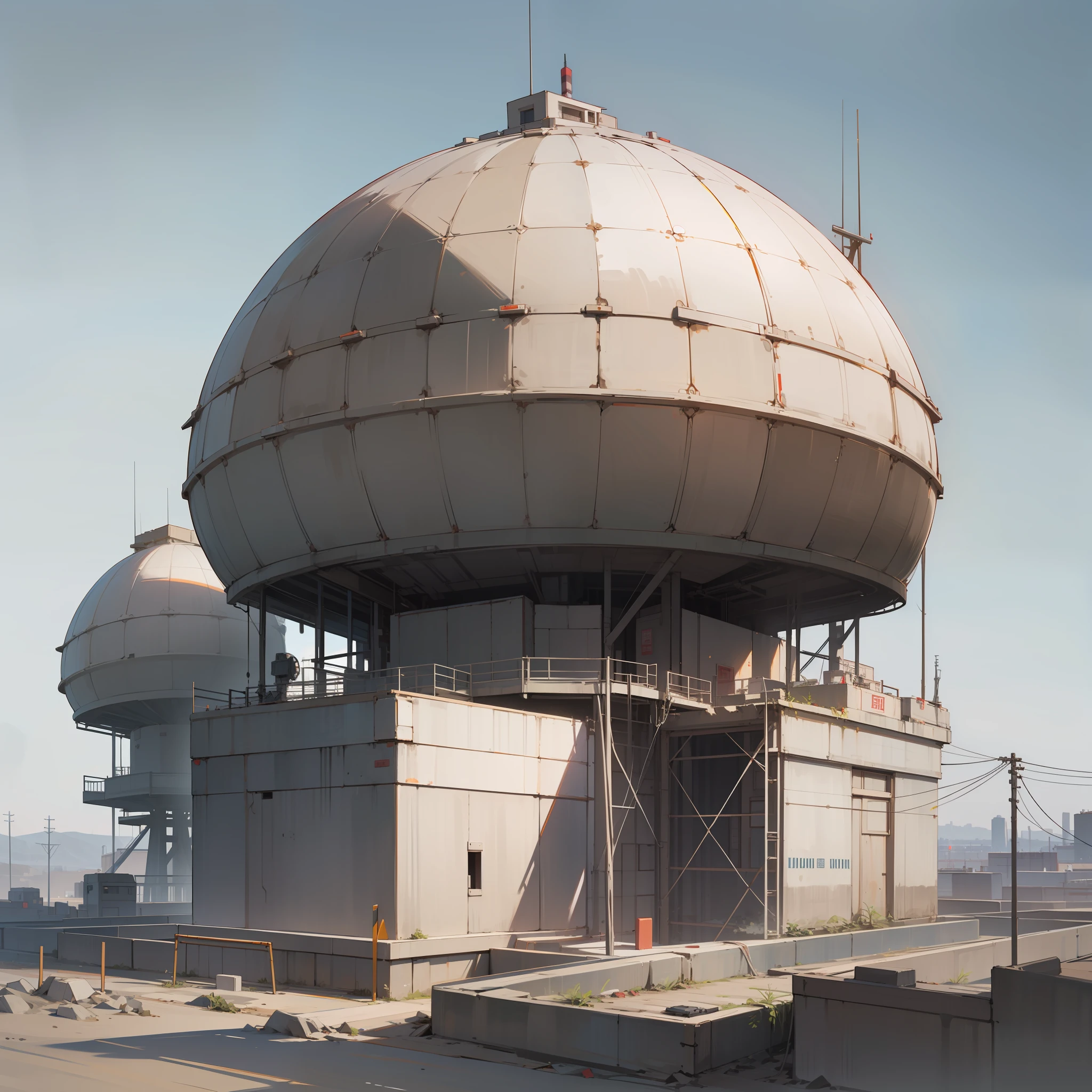 Soviet radar stations were basically modernized and improved versions of the radar balls used against the Allies in World War II。It's a fragile building，Equipped with various electronic facilities and monitoring equipment。The radar station provides the commander with a minimap，and give them the right to use more advanced technology，It was also an important prerequisite for the construction of any Soviet laboratory。Additionally，Soviet commanders could call reconnaissance aircraft，In order to obtain unknown enemy territory intelligence