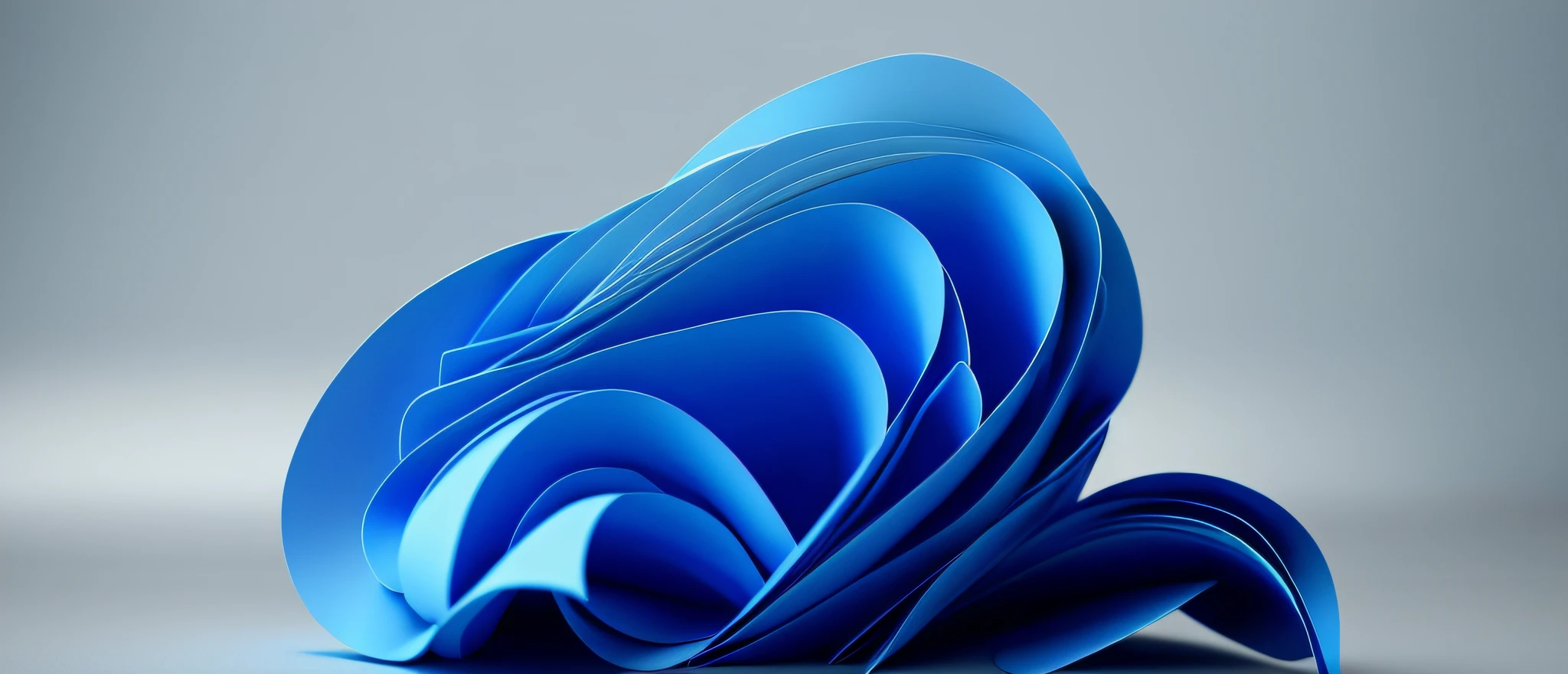 a close up of a blue paper sculpture on a table, 3 d material, abstract 3 d artwork, stylized layered shapes, abstract 3d rendering, abstract cloth simulation, epic 3 d abstract model, flowing forms, abstract claymation, abstract design. Blue, stylized dynamic folds, behance 3d, parametric flow, abstract forms and shapes