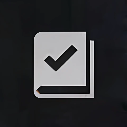 um close up de um livro com um tique-taque, icon for an ai app, contrast icon, inspect in inventory image, accurate depiction, app icon, ios app icon, game icon, em um fundo branco de cor plana, iconografia simplista, corporate phone app icon, photo taken at night, Design limpo e simples, fan favorite, Vencedor do concurso Unsplash --auto