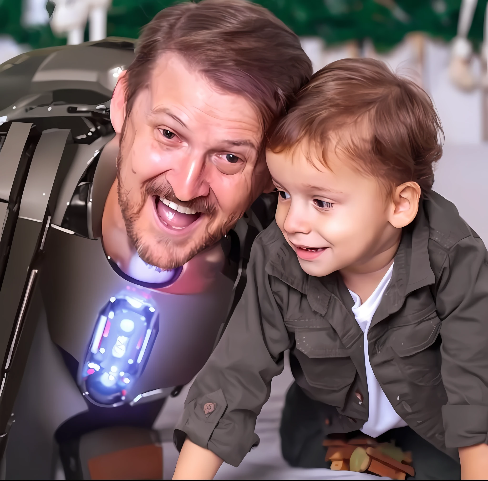 Body of a futuristic robot, with technological items, Ultra realista.