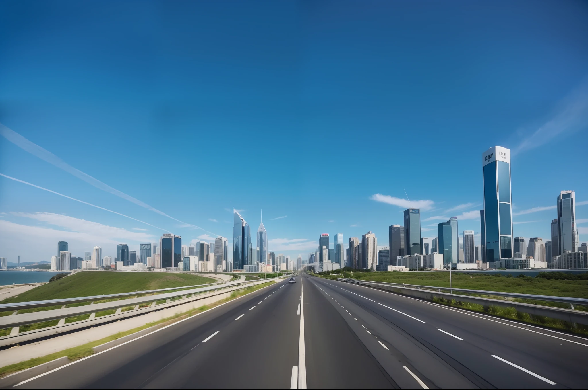 Future city scenic highway,A close-up of a highway,Live photos,8K,Kodak,shutter inventory