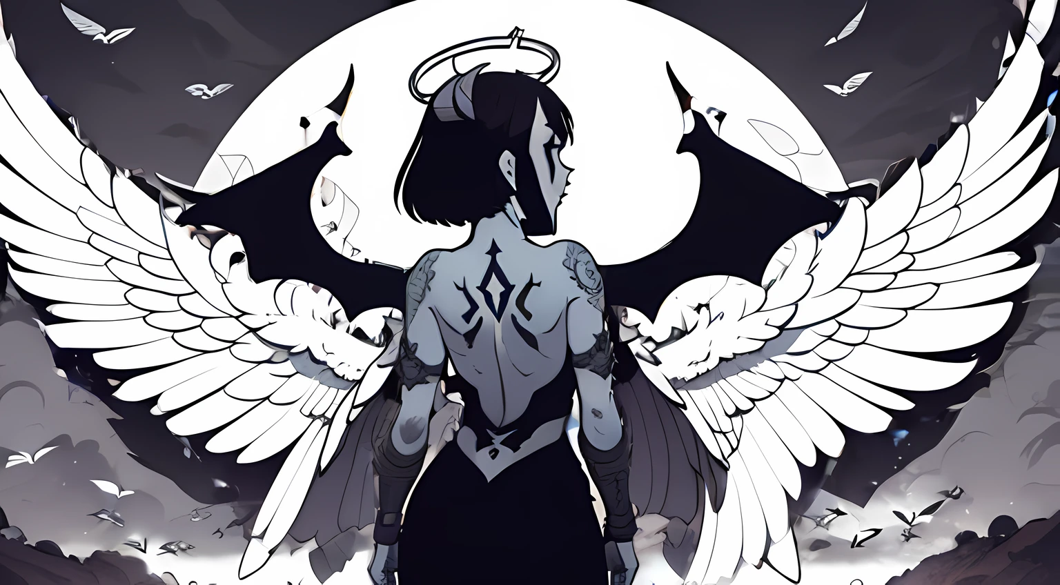 ((best quality),(white wings:1.5),(angelic wings:1.2),flowing),(clouds, sky, heaven, purity),(falling, soft feathers, elegant, breathtaking)