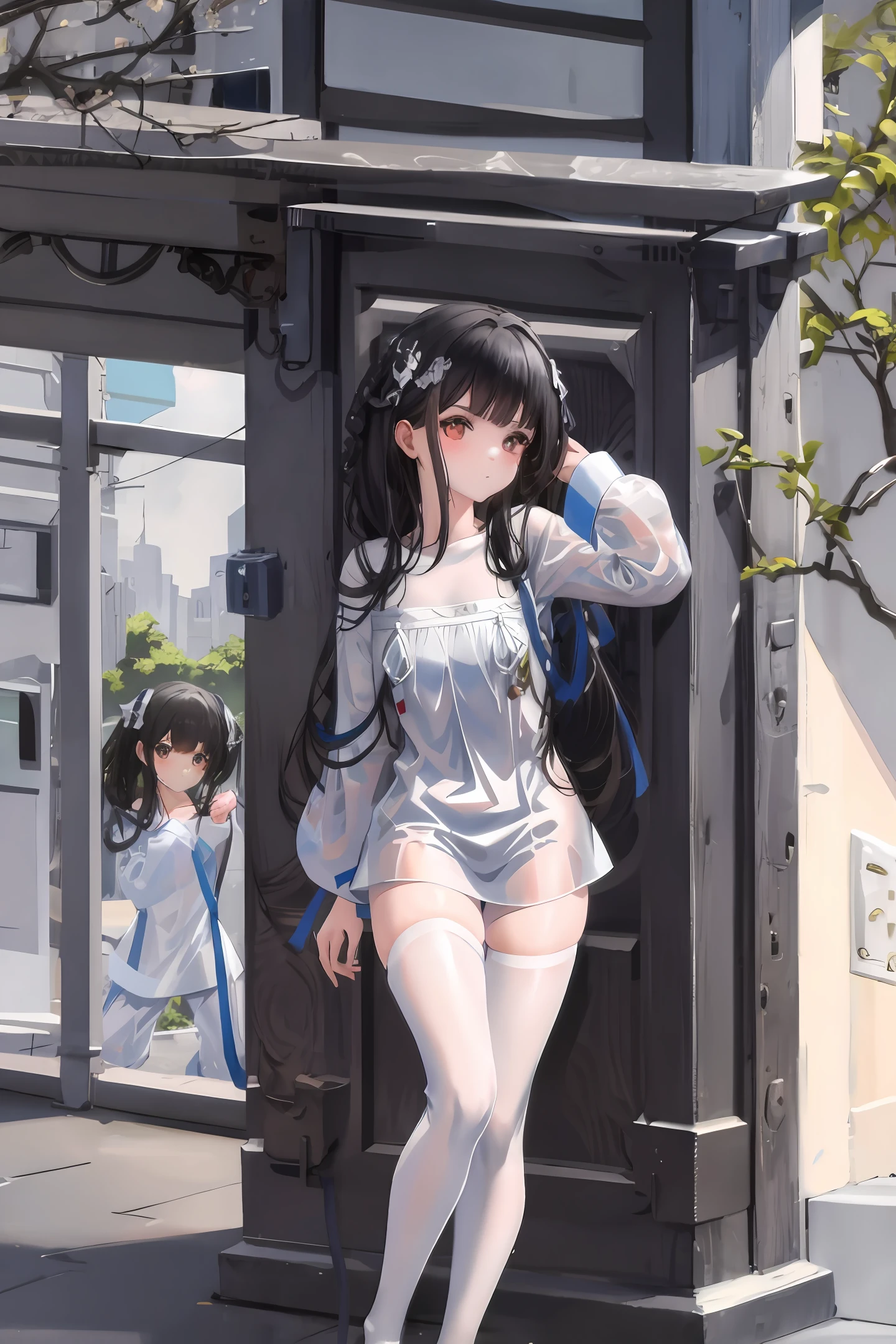 White transparent sexy pajamas, girls
