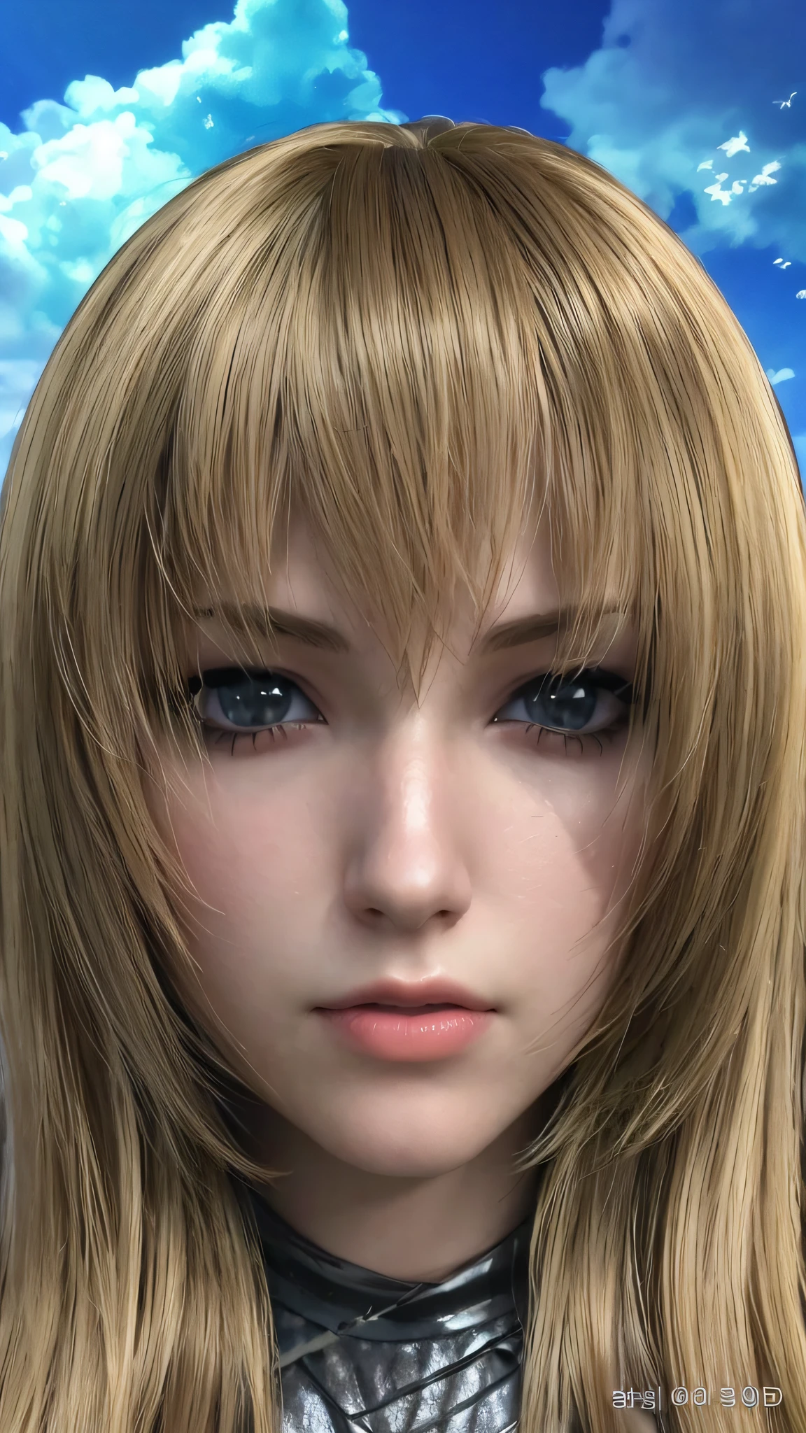 Close-up of a woman with long blonde hair, 3 d anime realistic, photorealistic anime girl rendering, high detailed face anime, Detailed anime soft face, realistic anime face, with very highly detailed face, misa amane, misa amane *, 3d anime girl, Smooth anime CG art, real detailed face