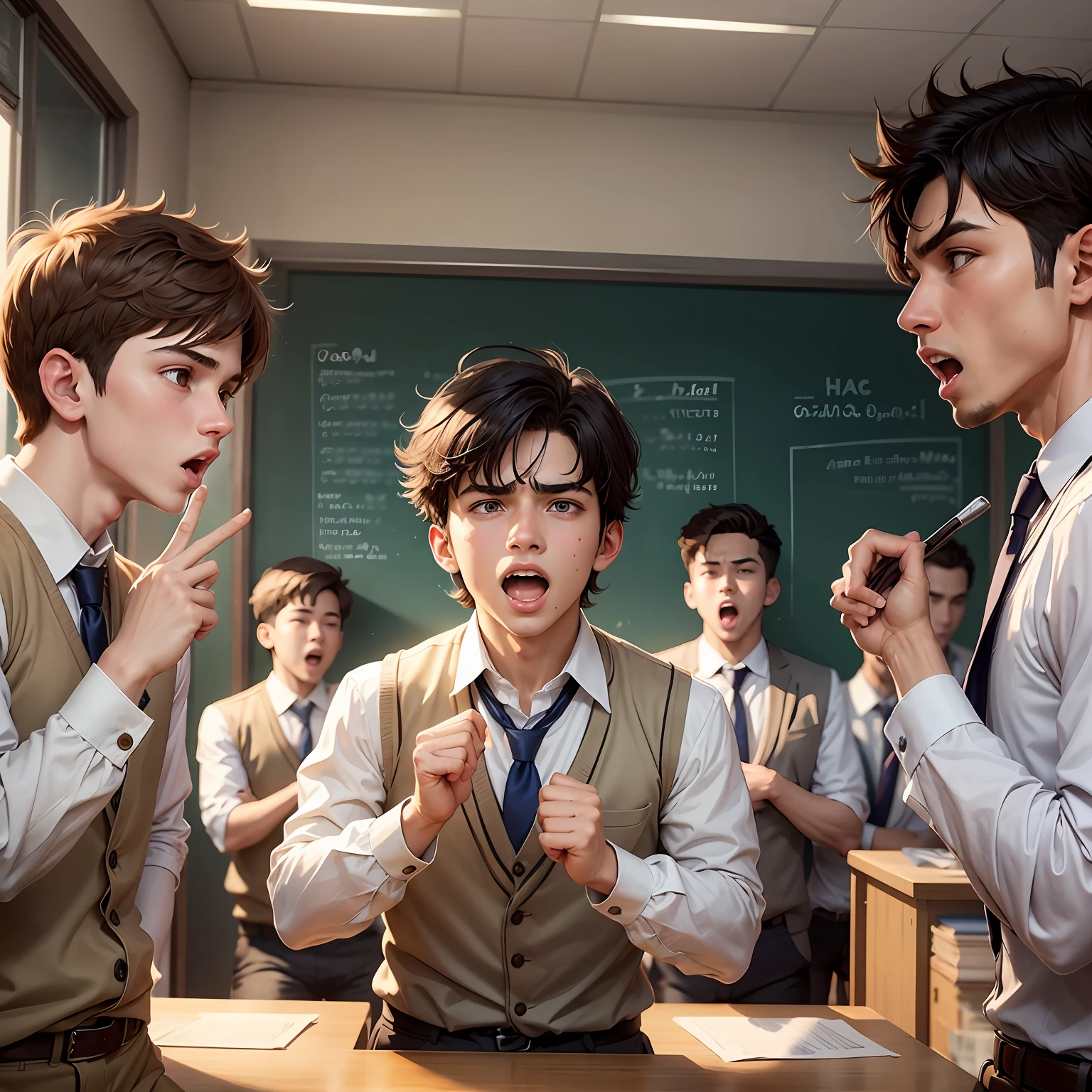 Male high school students --auto