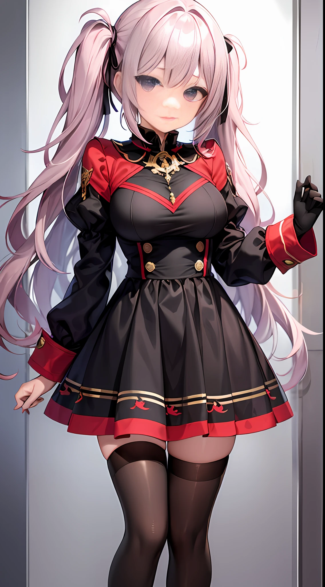hora da maquiagem, quebrar, (qualidade superior, master part, 8k, muito detalhado, beautiful young lady), (1 : 1.5), (Loli: , (cabelo rosa), (sombra dos olhos), pele brilhante, (mascara: 1.0), (mid breast: 1.5),
(da frente: 1.8), (Cabelo Twintails), knee tights,
ultra high-resolution, Absurdo, (fundo branco), olhos amarelos, vestido com uma corrente ao seu redor, Roupas de bruxa astral, design de roupas, roupas opulentas vermelhas escuras ornamentadas, fantasy style clothing, Vestimenta em ouro vermelho e preto, Capa vermelha e preto, roupas muito detalhadas e ricas, traje vermelho e preto!!!, estilo de conjunto de anime, armadura de cor preta e avermelhada, roupas detalhadas, esquema preto e vermelho, standingn, corpo inteiro
